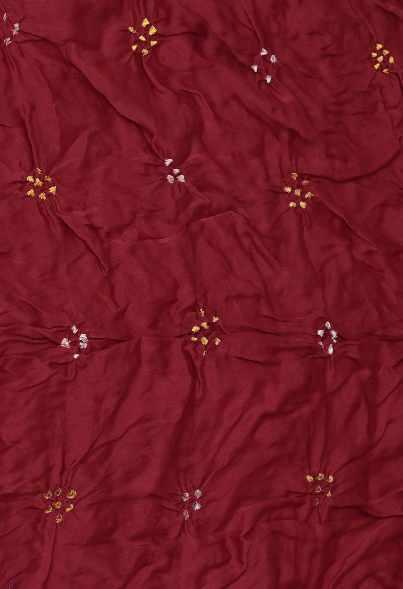 Maroon Pure Bandhani Gaji Soft Silk Saree-UNM82631