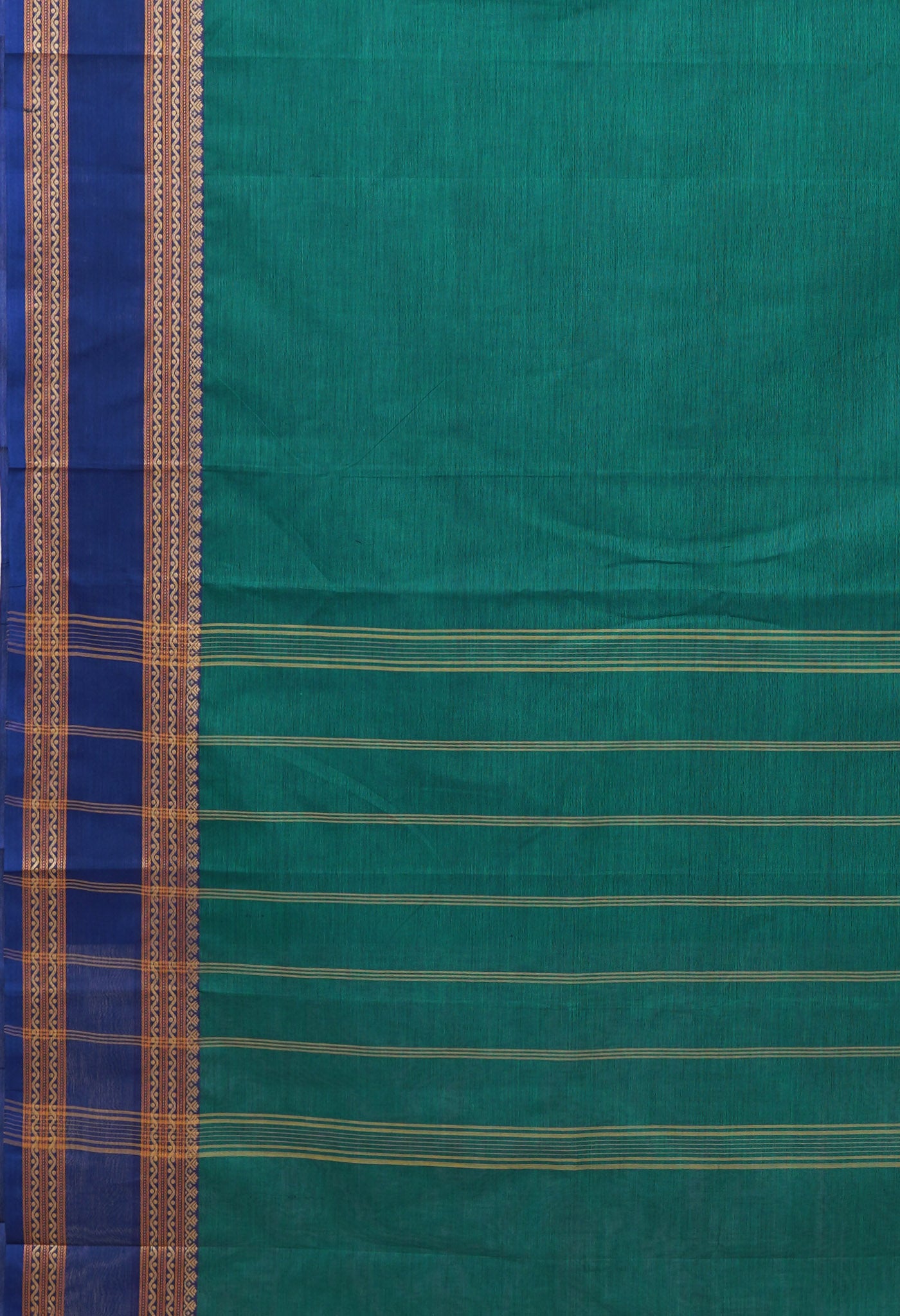 Peacock Green Pure Pavani Handcrafted Kanchi Cotton Saree-UNM82724