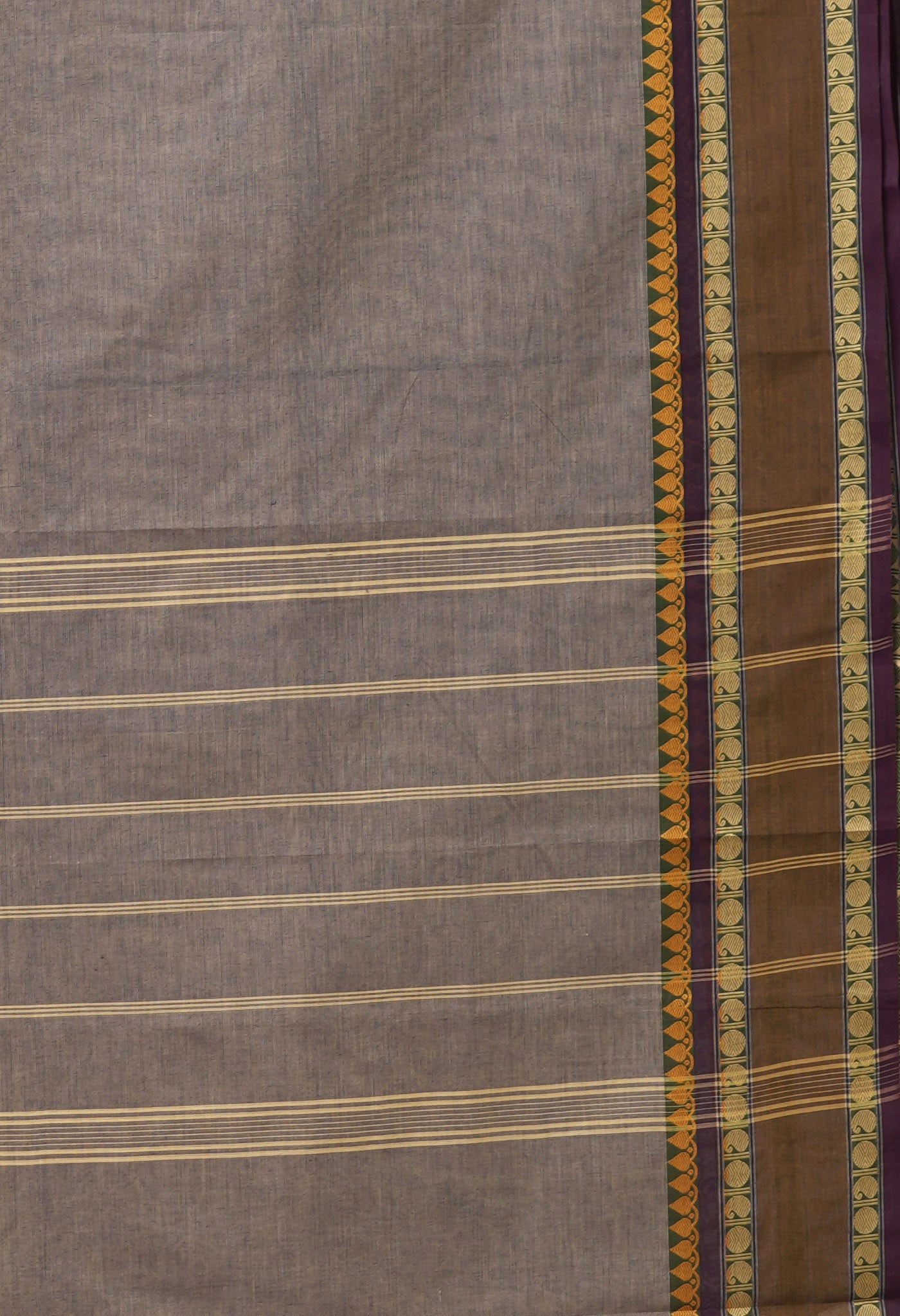 Brown Pure Pavani Handcrafted Kanchi Cotton Saree-UNM82726