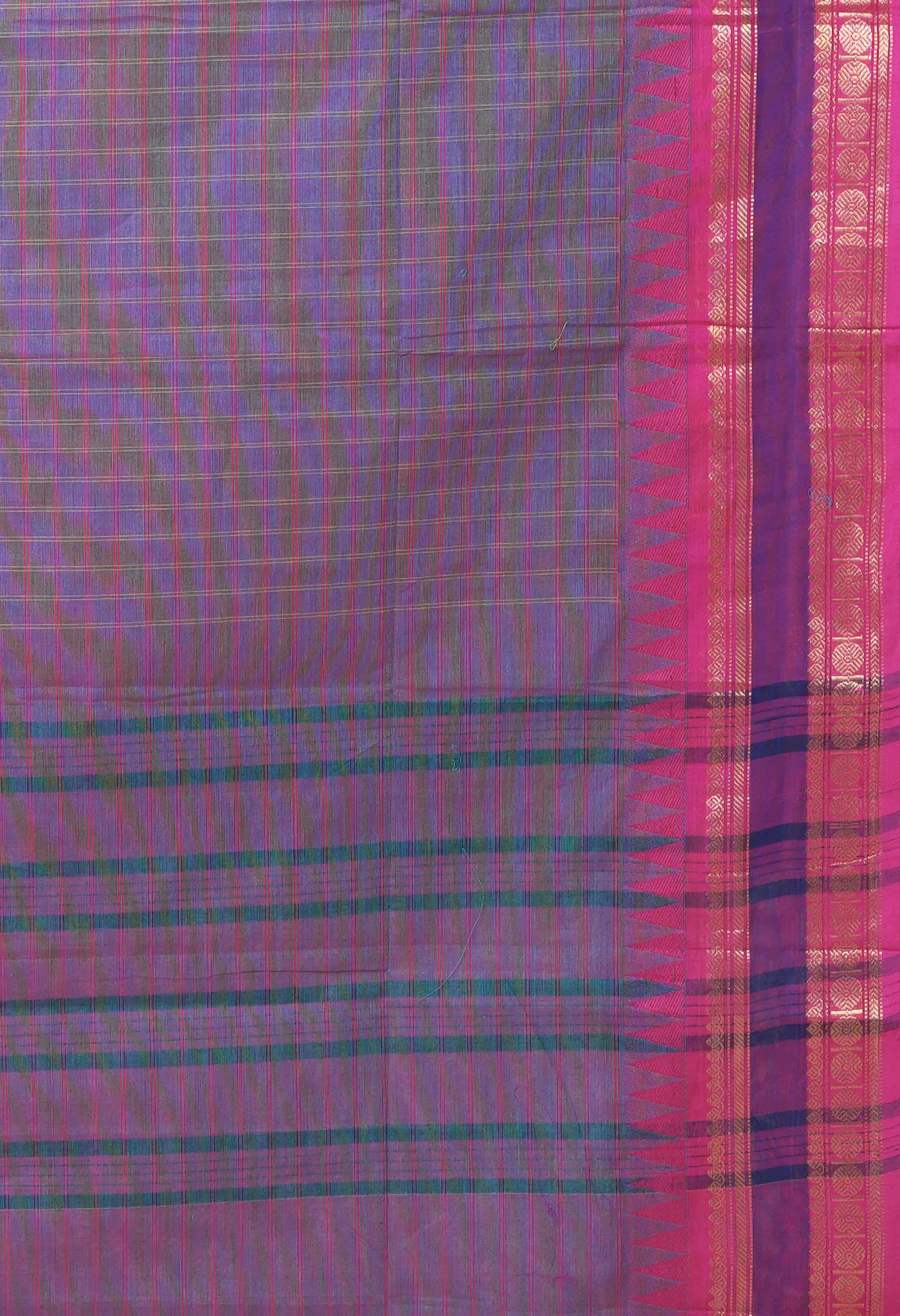 Green Pure Pavani Handcrafted Kanchi Cotton Saree-UNM82742