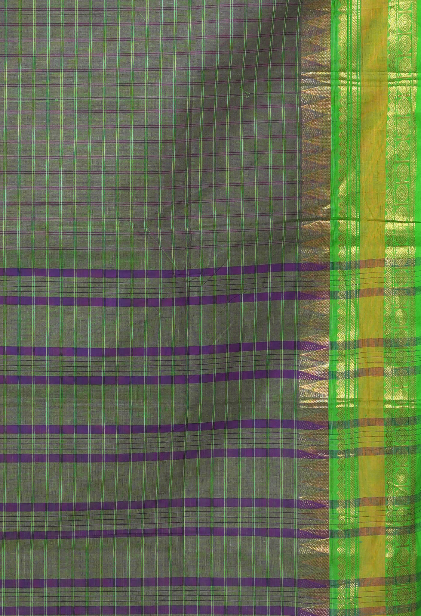 Green Pure Pavani Handcrafted Kanchi Cotton Saree-UNM82747