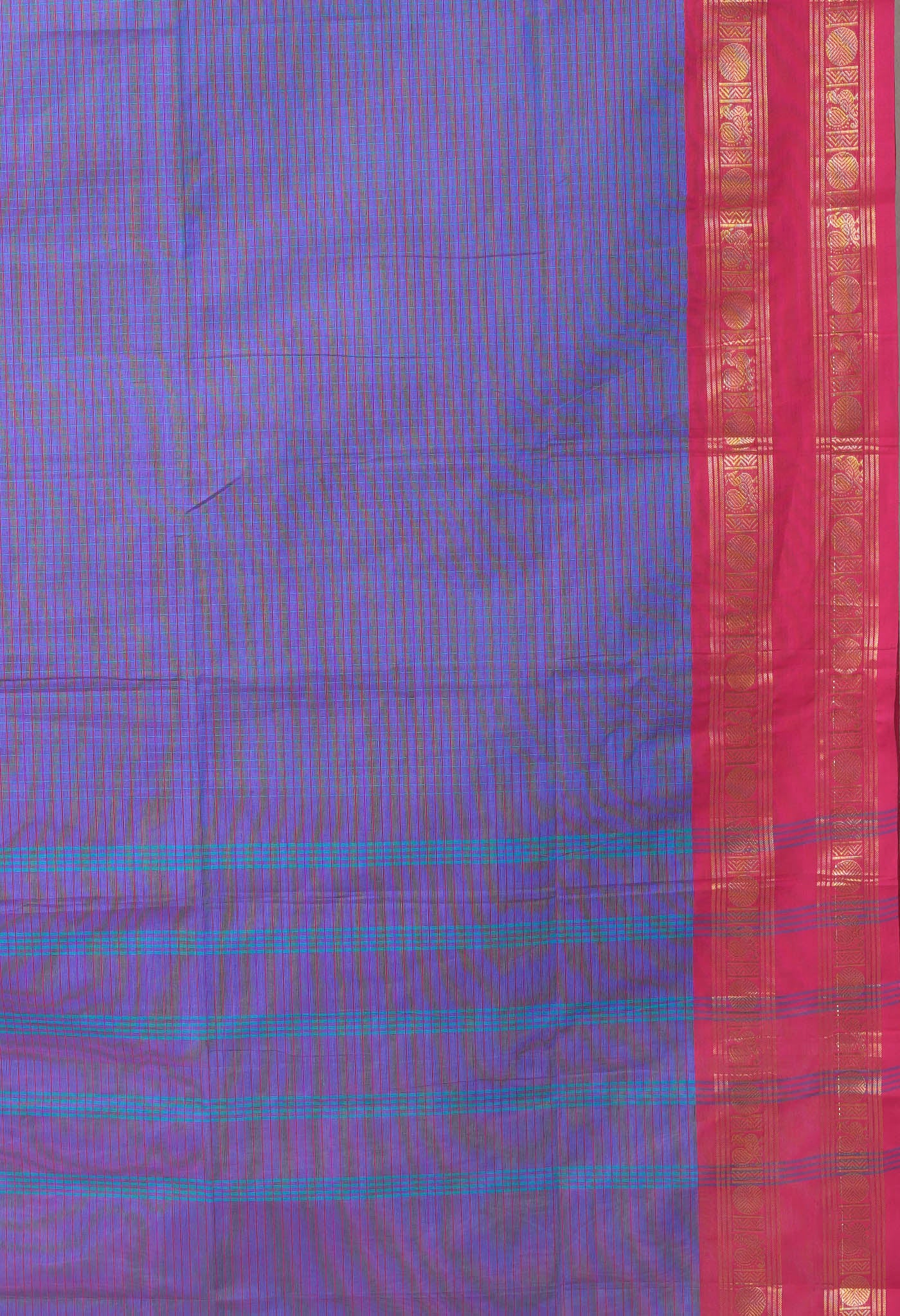 Blue Pure Pavani Handcrafted Kanchi Cotton Saree-UNM82752