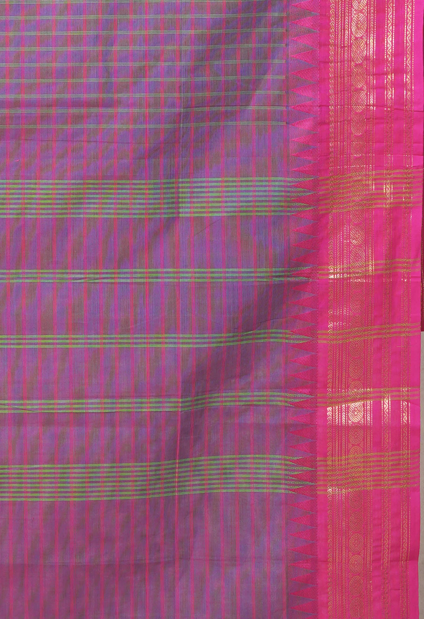 Green Pure Pavani Handcrafted Kanchi Cotton Saree-UNM82756
