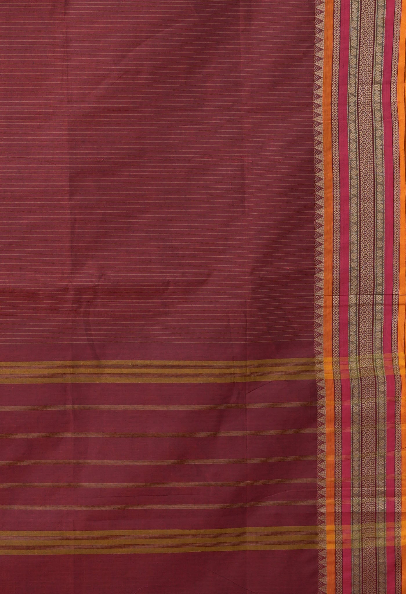 Maroon Pure Pavani Handcrafted Kanchi Cotton Saree-UNM82780