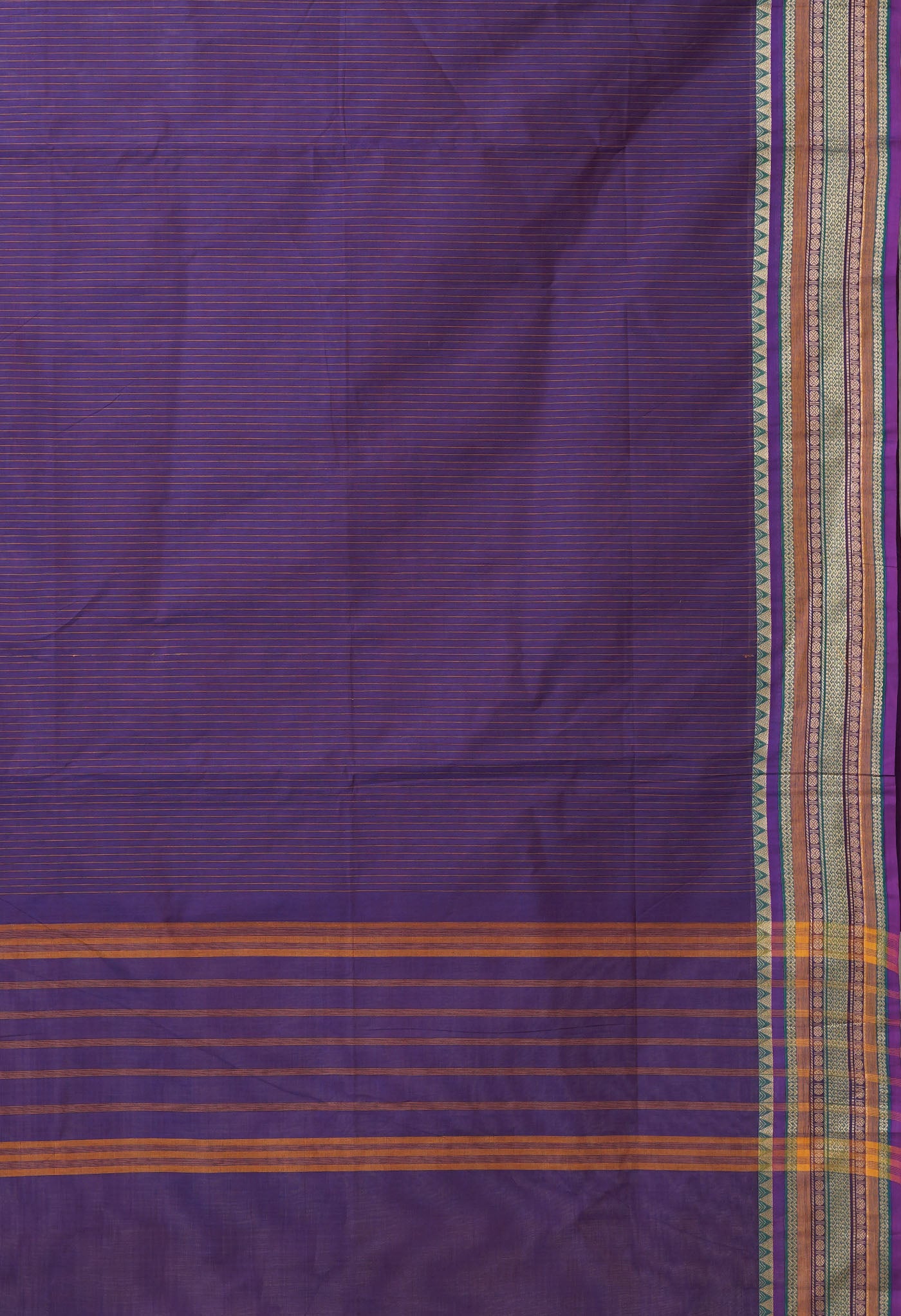 Violet Pure Pavani Handcrafted Kanchi Cotton Saree-UNM82786