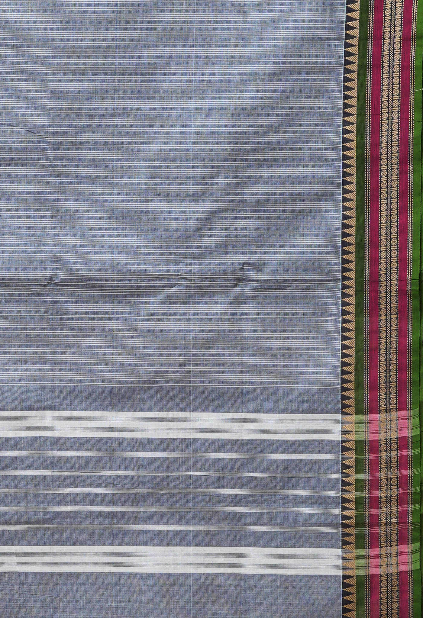 Grey Pure Pavani Handcrafted Kanchi Cotton Saree-UNM82794