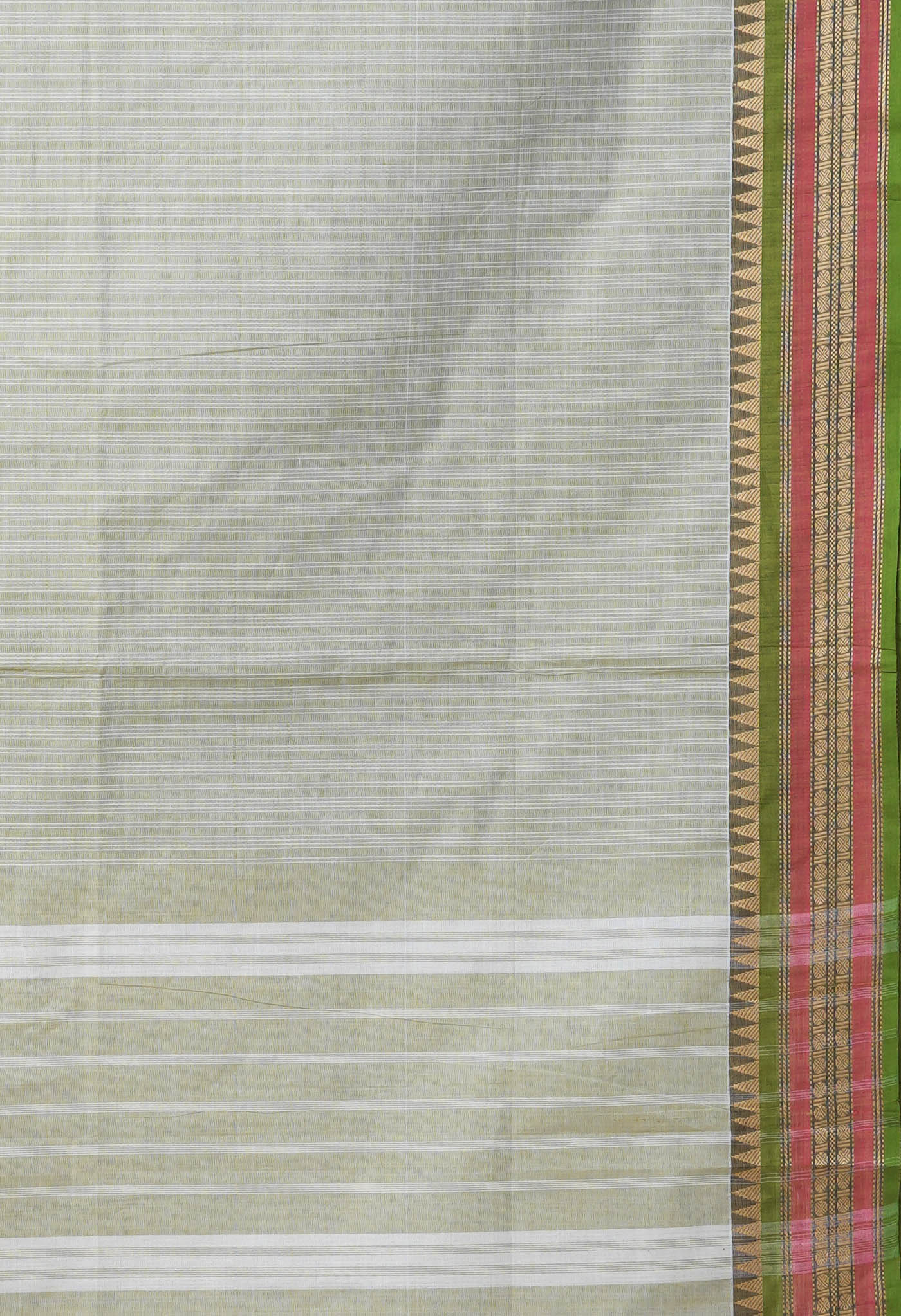 Pale Green Pure Pavani Handcrafted Kanchi Cotton Saree-UNM82796