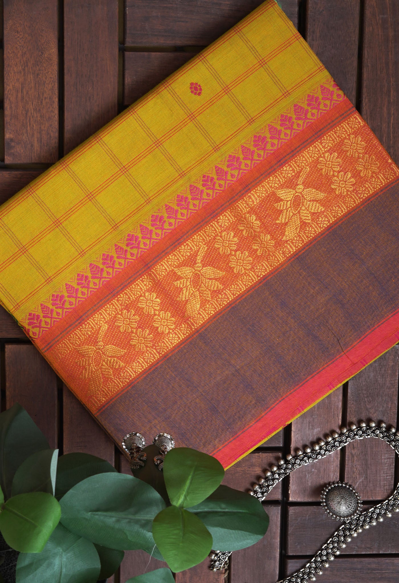 Green Pure Pavani Handcrafted Kanchi Cotton Saree-UNM82819