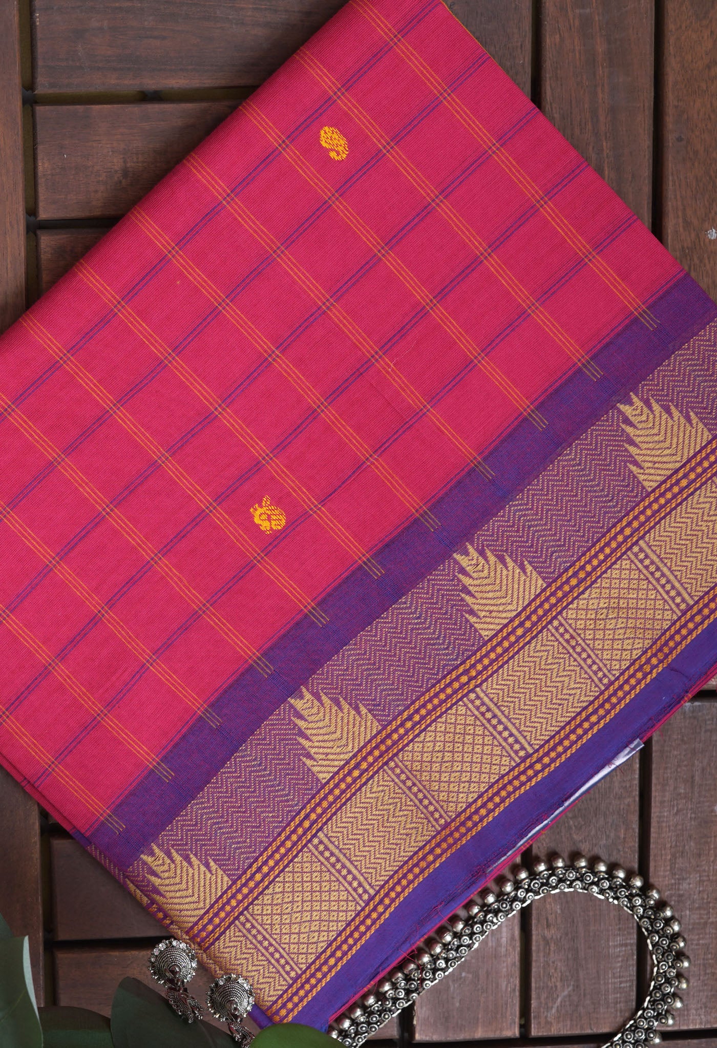 Pink Pure Pavani Handcrafted Kanchi Cotton Saree-UNM82845