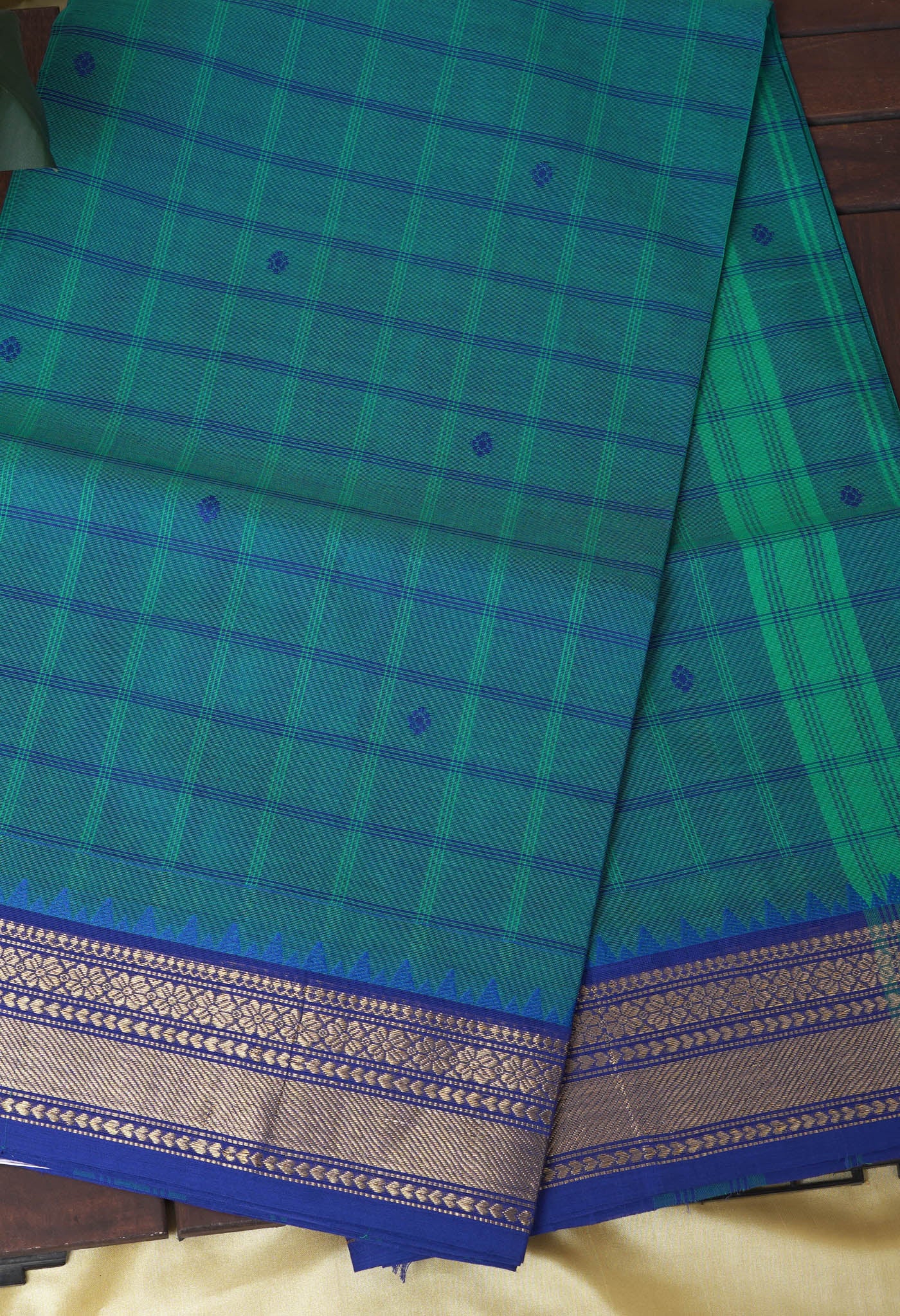 Blue Pure Pavani Handcrafted Kanchi Cotton Saree-UNM82846
