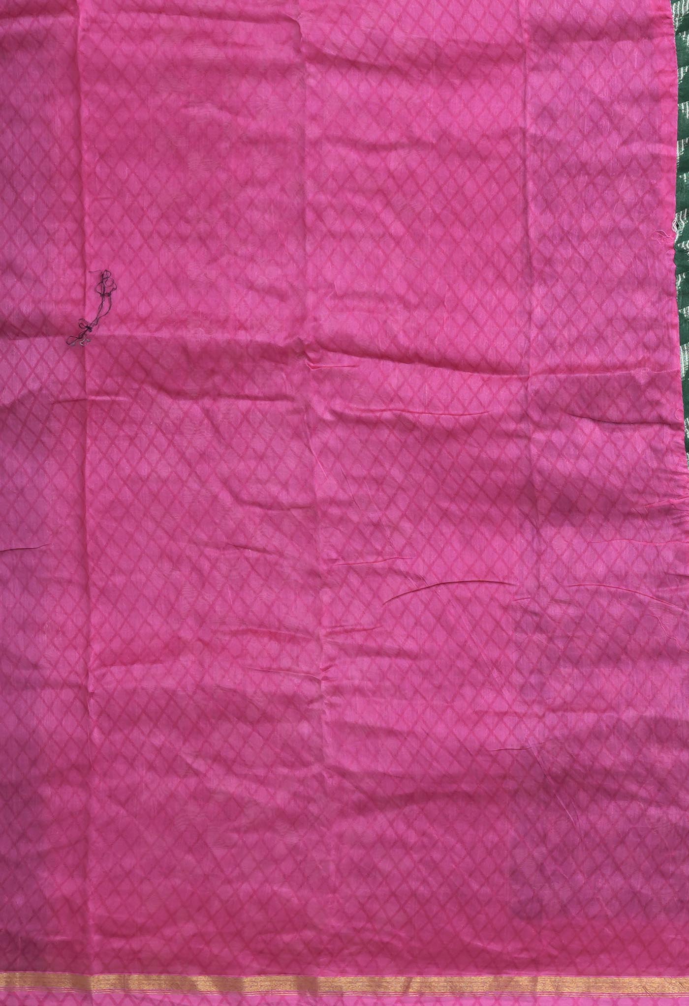 Green-Pink Pure Designer Printed Chanderi Sico Saree-UNM82855