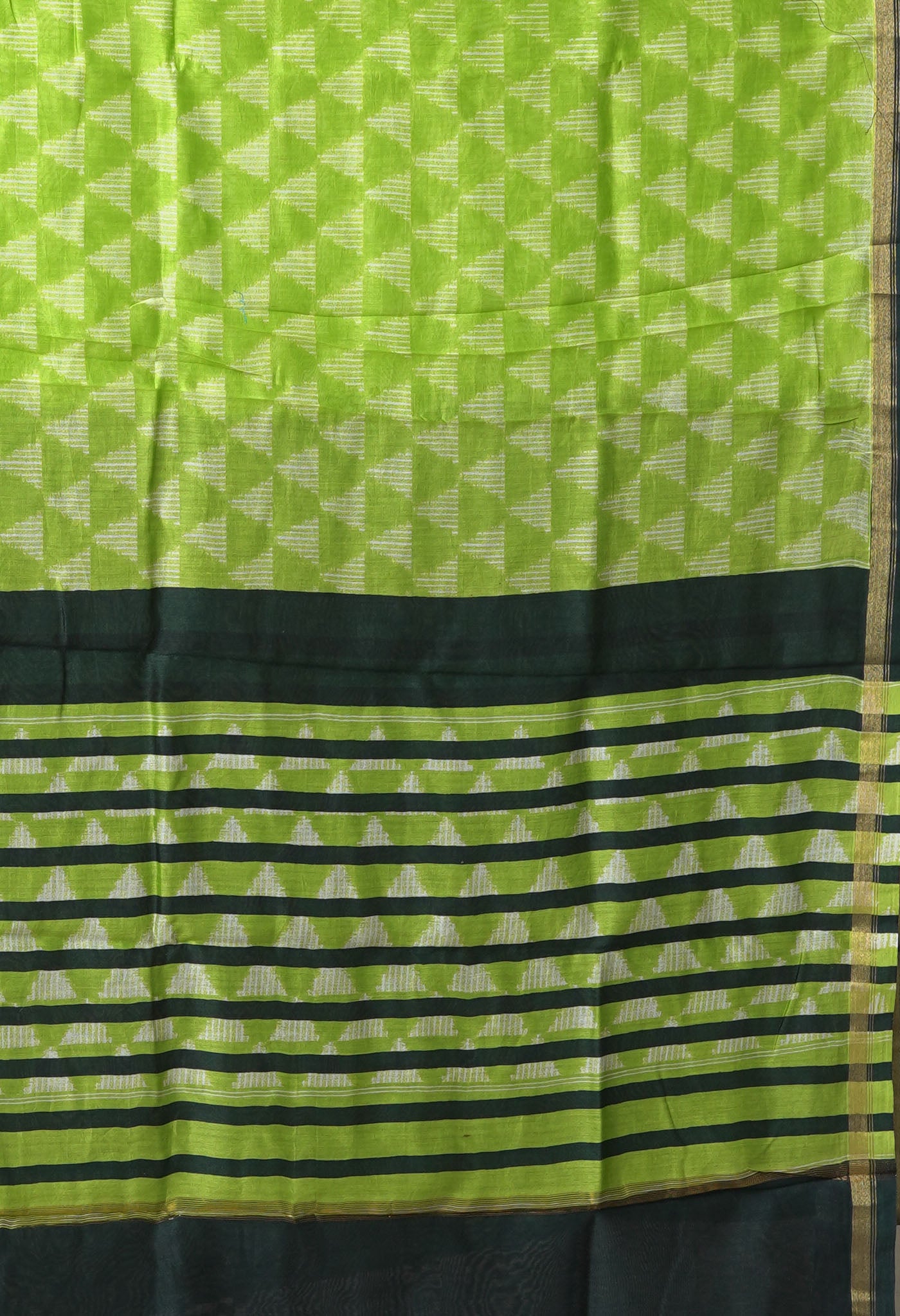 Green-Green Pure Designer Printed Chanderi Sico Saree-UNM82858