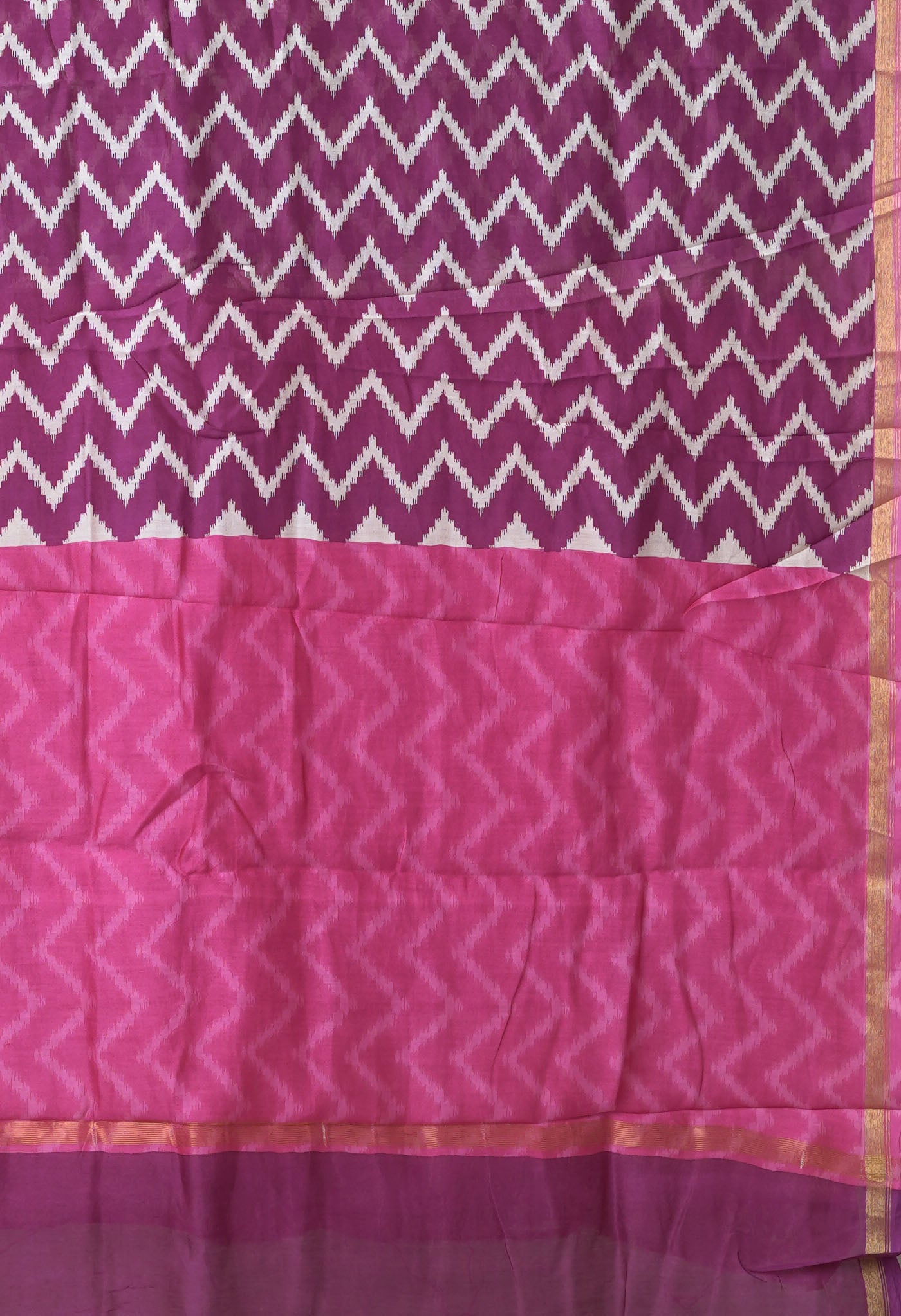 Purple-Pink Pure Designer Printed Chanderi Sico Saree-UNM82864