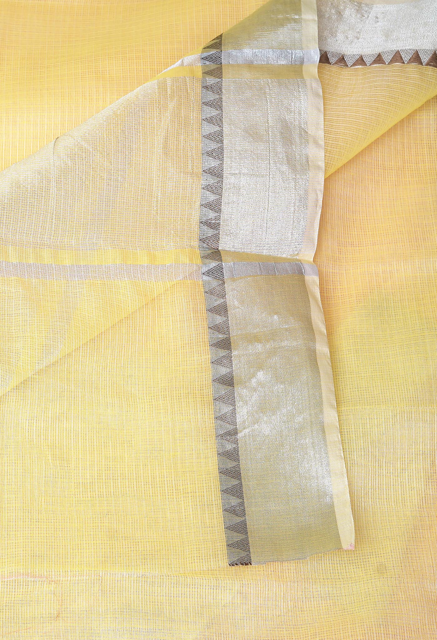 Yellow Pure Banarasi Kota Saree-UNM82923