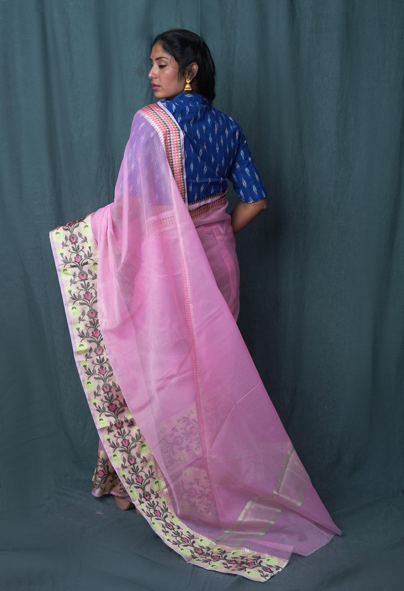 Pink Pure Banarasi Kota Saree-UNM82924