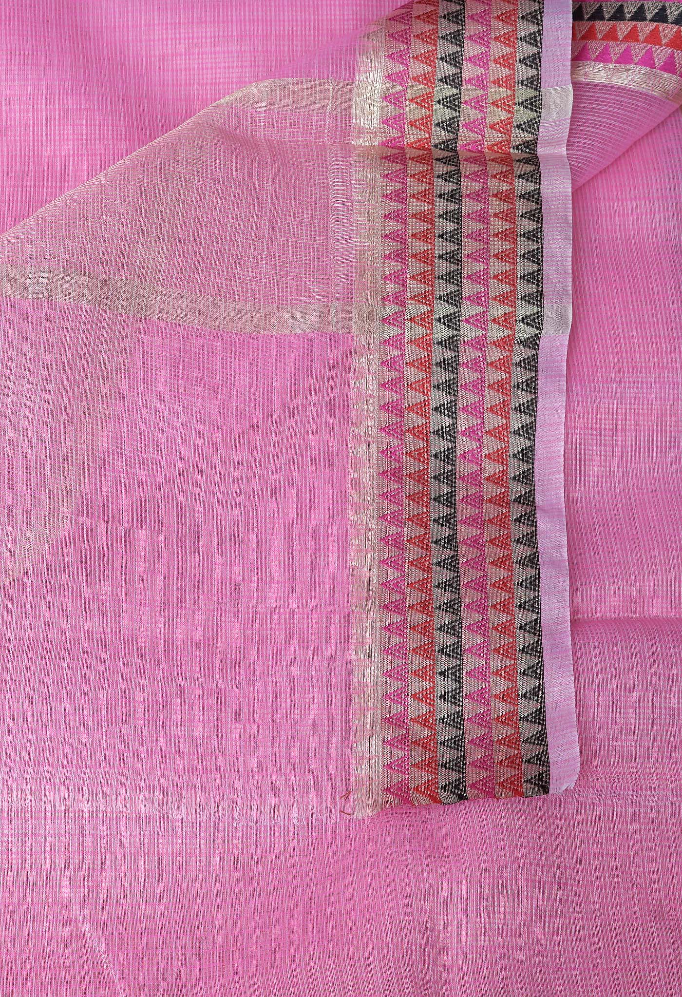 Pink Pure Banarasi Kota Saree-UNM82924