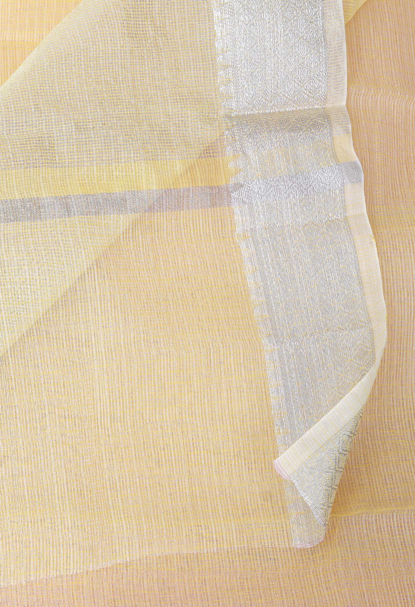 Yellow Pure Banarasi Kota Saree-UNM82927