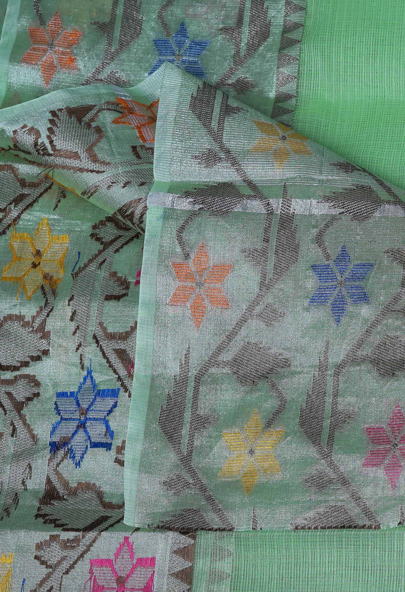 Green Pure Banarasi Kota Saree-UNM82929