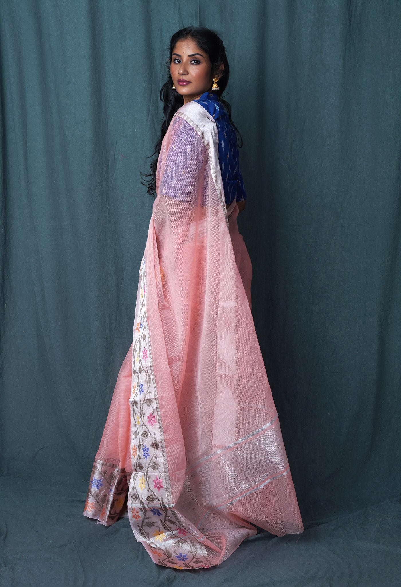 Orange Pure Banarasi Kota Saree-UNM82930