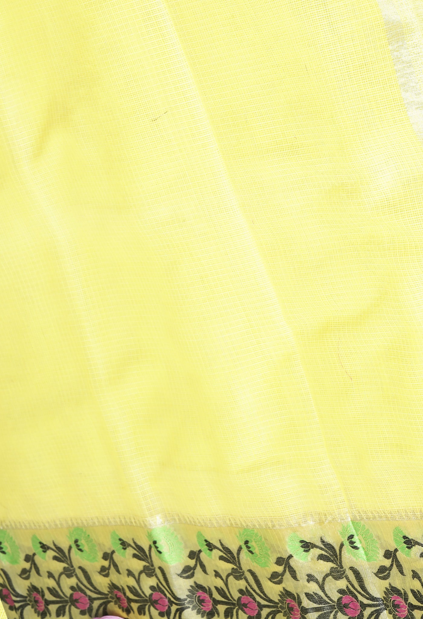 Yellow Pure Banarasi Kota Saree-UNM82934