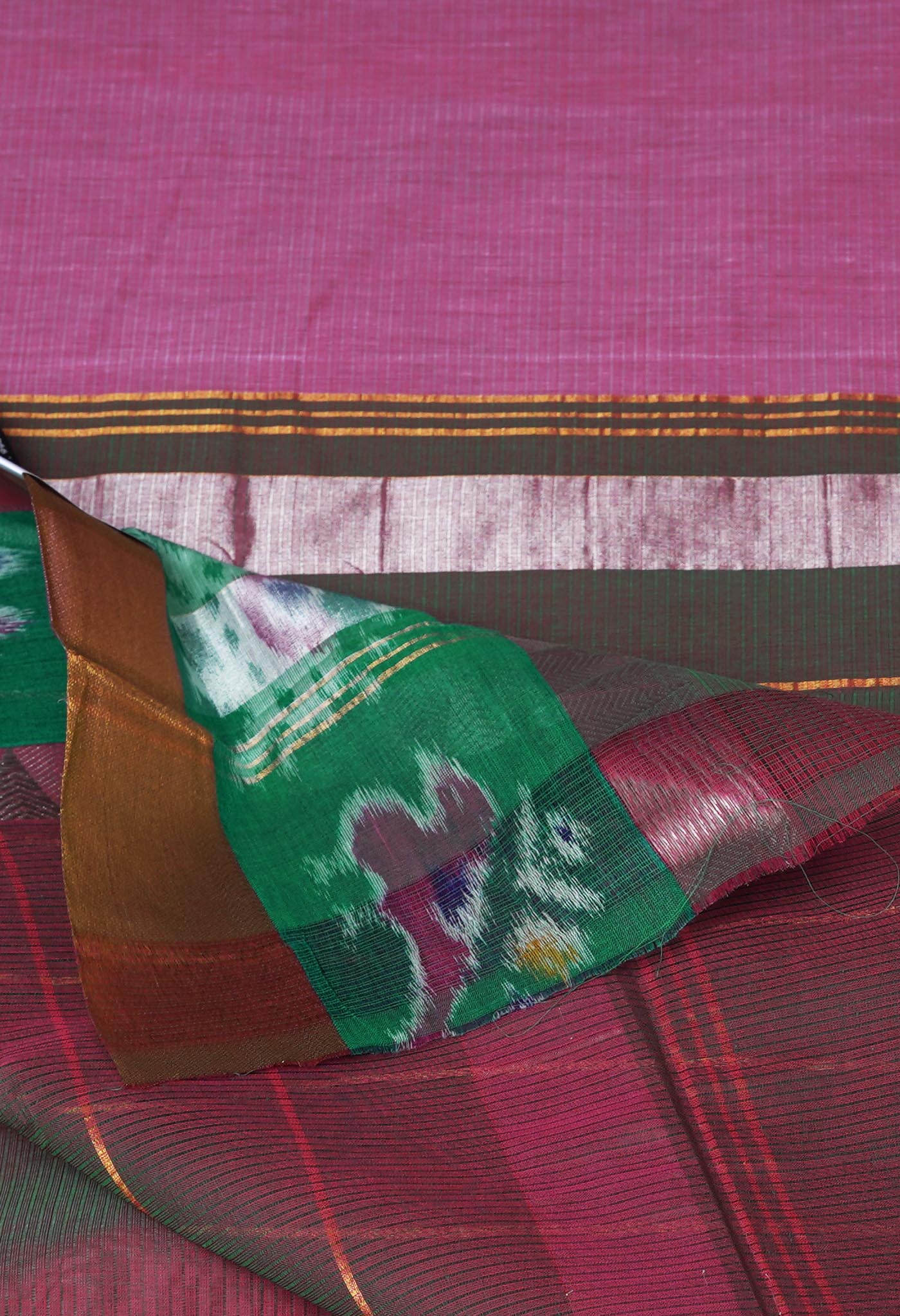 Pink Pure Pavani Mangalgiri Cotton Saree-UNM82979