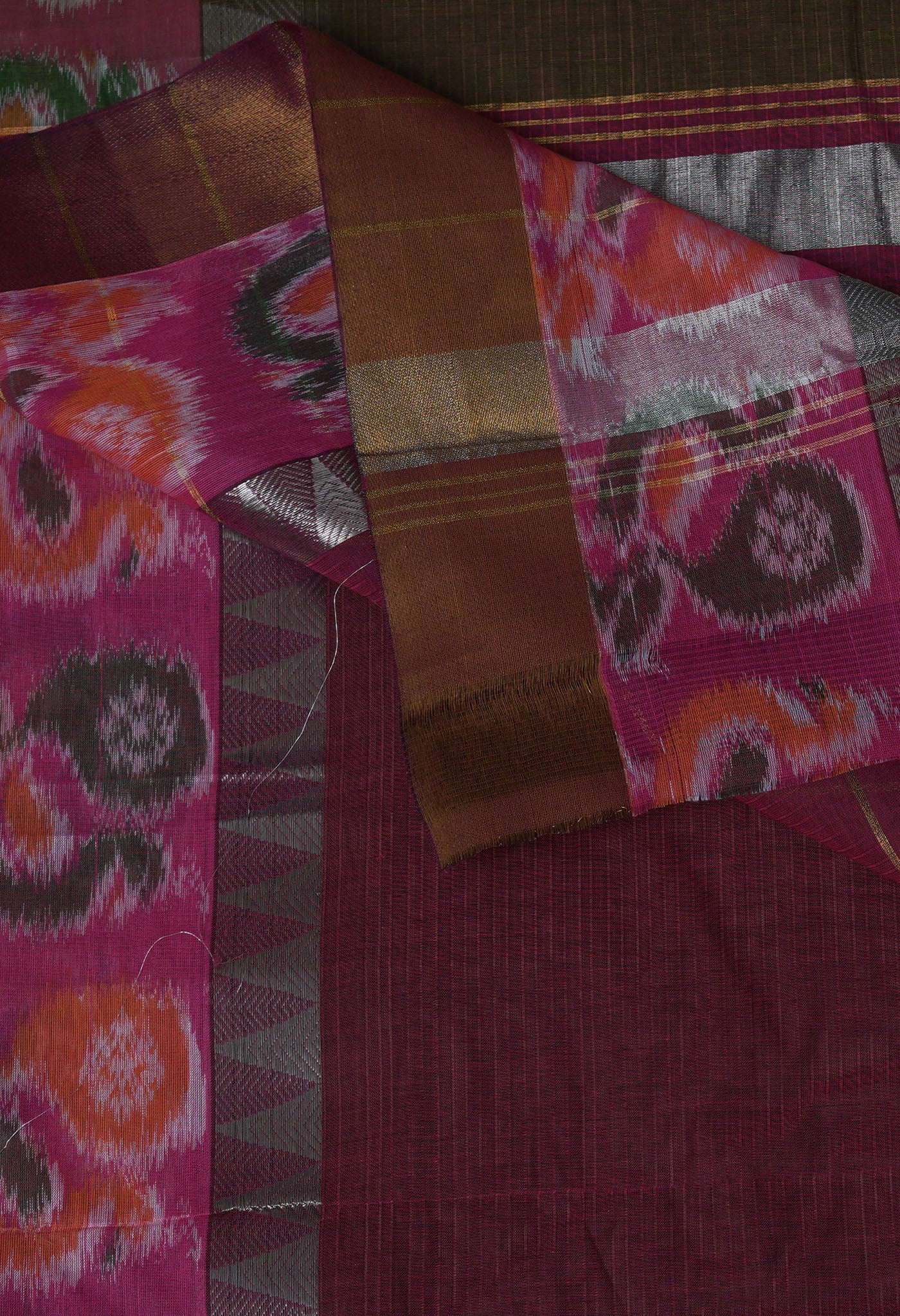 Mehindi Green Pure Pavani Mangalgiri Cotton Saree-UNM82980