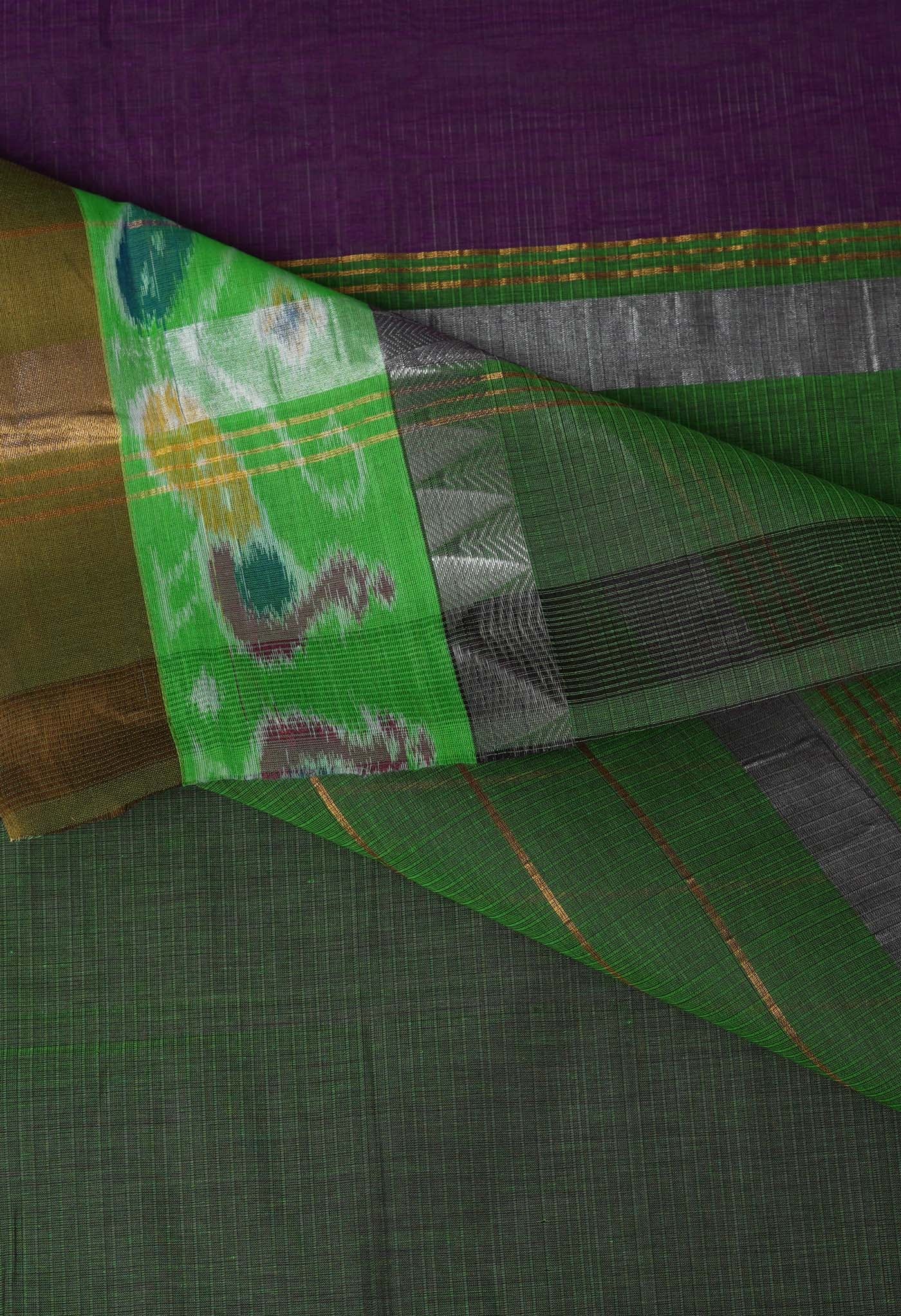 Purple Pure Pavani Mangalgiri Cotton Saree-UNM82981