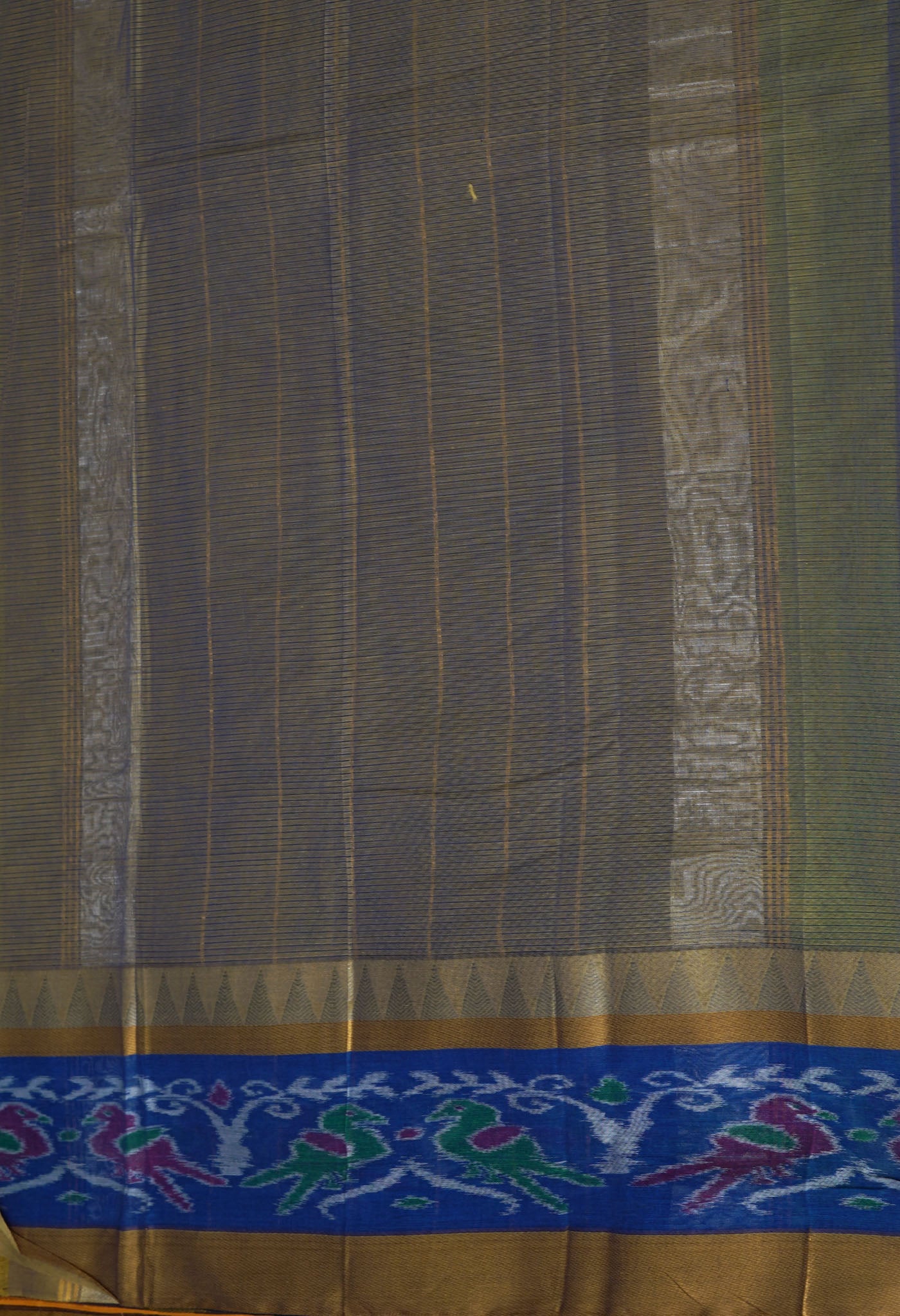 Olive Green Pure Pavani Mangalgiri Cotton Saree-UNM82982