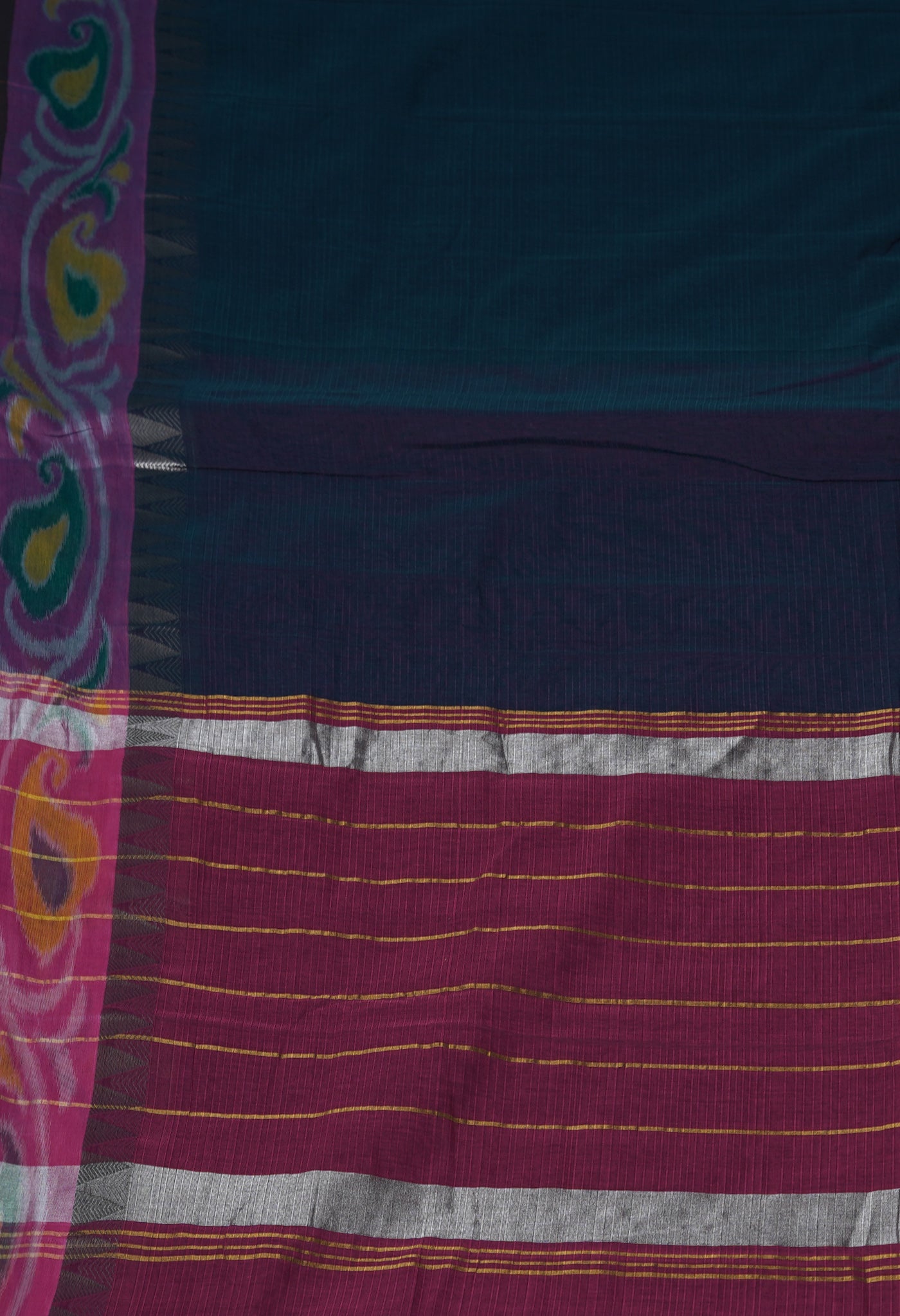 Dark Brown Pure Pavani Mangalgiri Cotton Saree-UNM82986