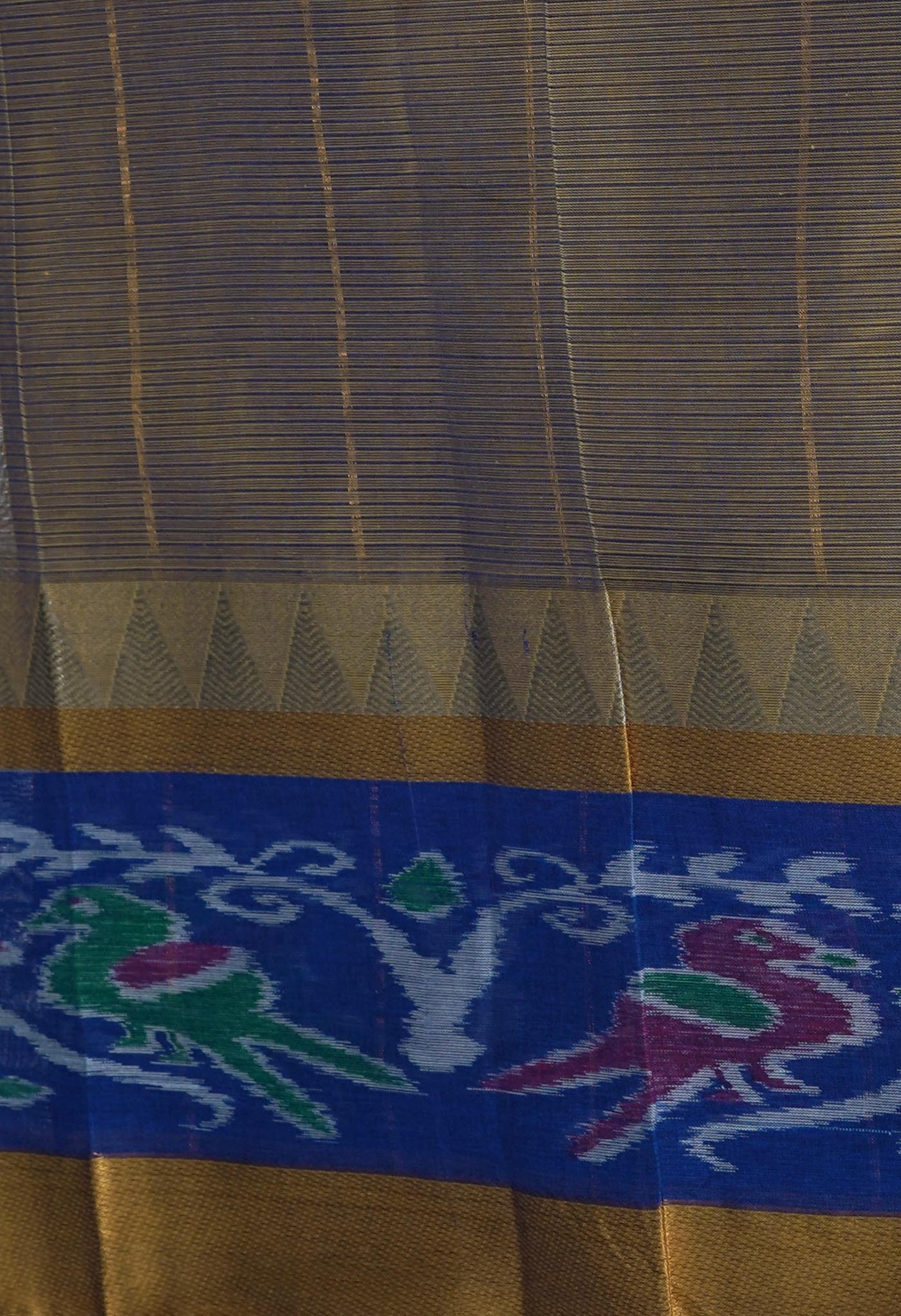 Mustard Brown Pure Pavani Mangalgiri Cotton Saree-UNM82989