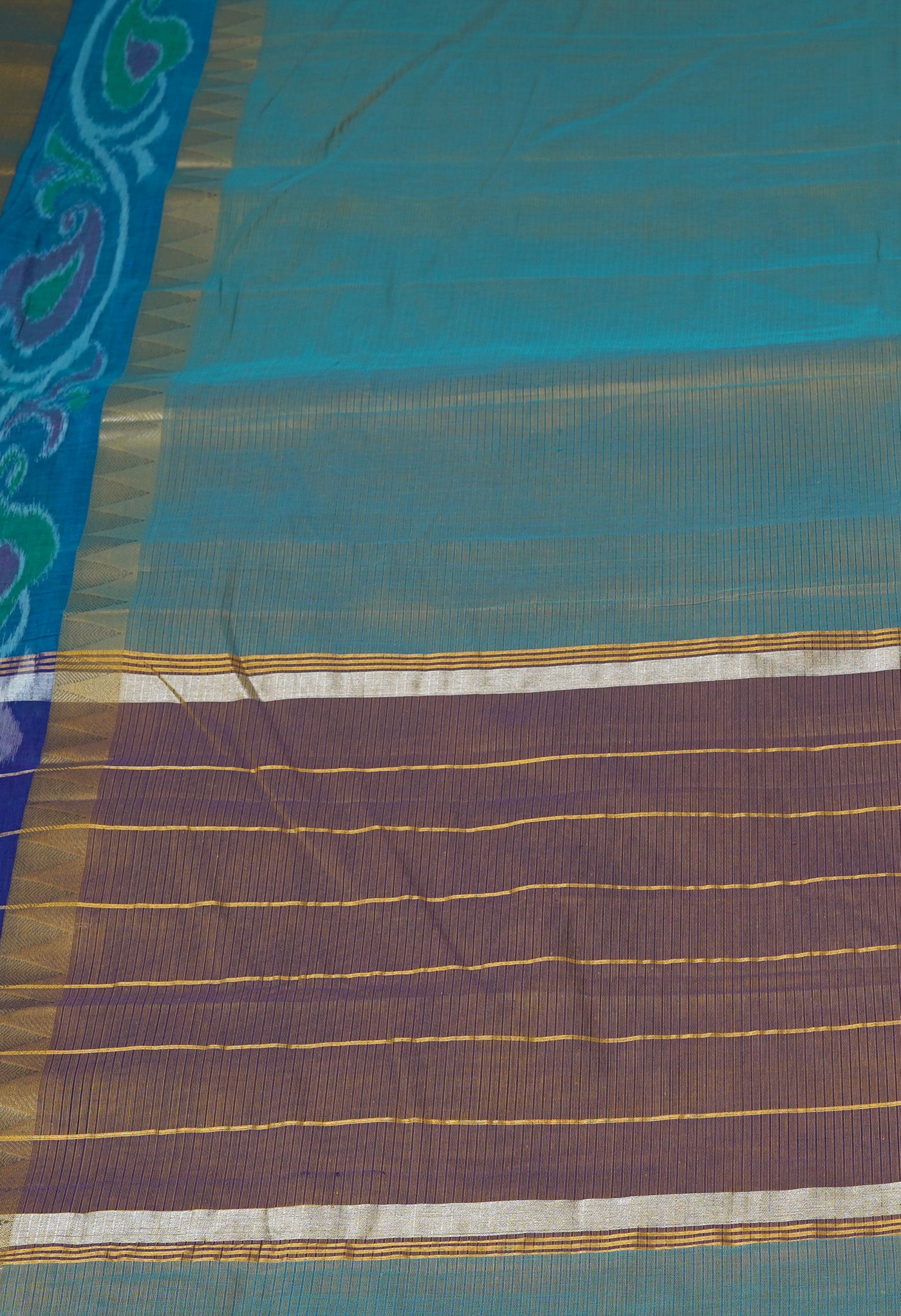 Blue Pure Pavani Mangalgiri Cotton Saree-UNM82992