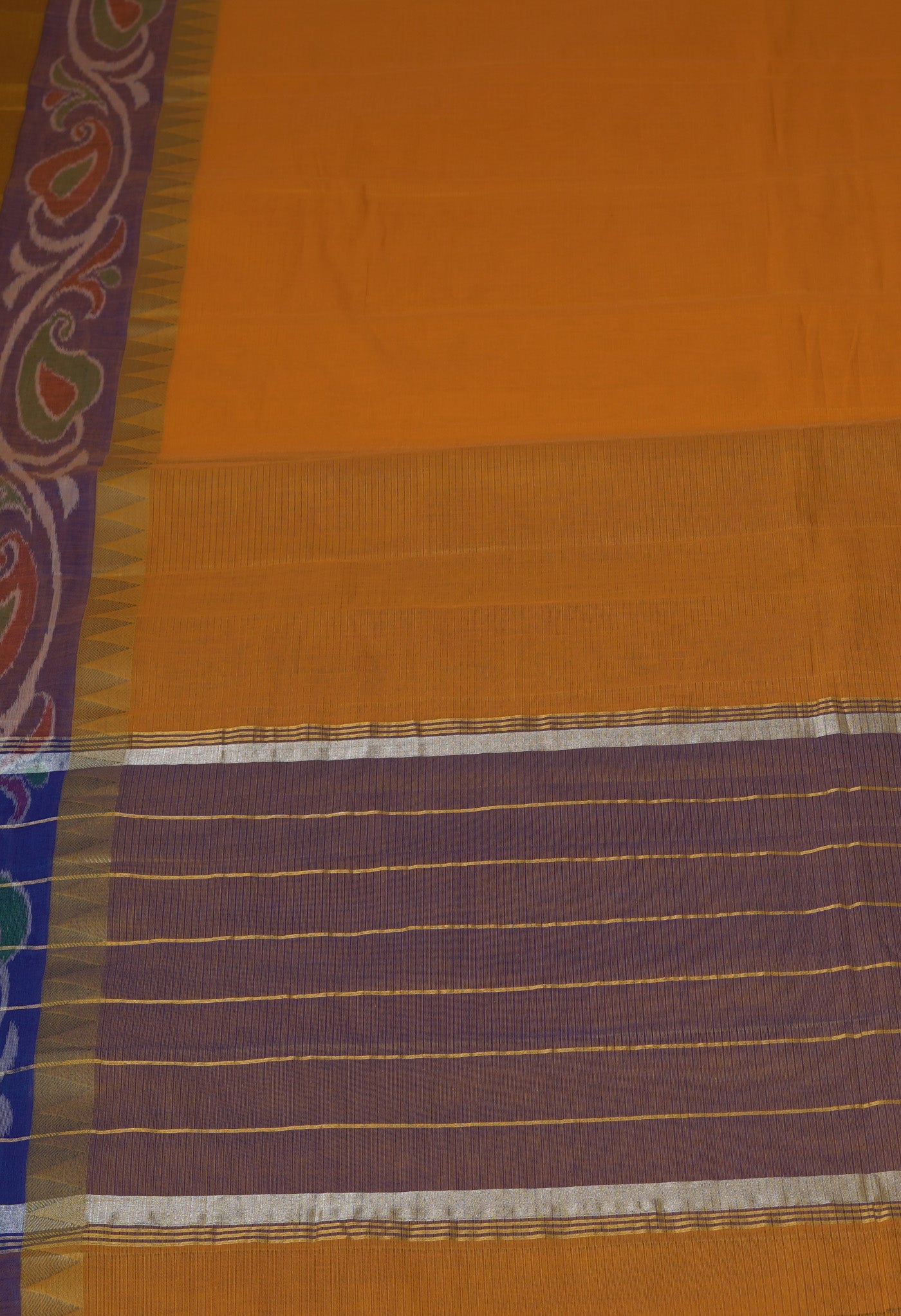 Orange Pure Pavani Mangalgiri Cotton Saree-UNM82994