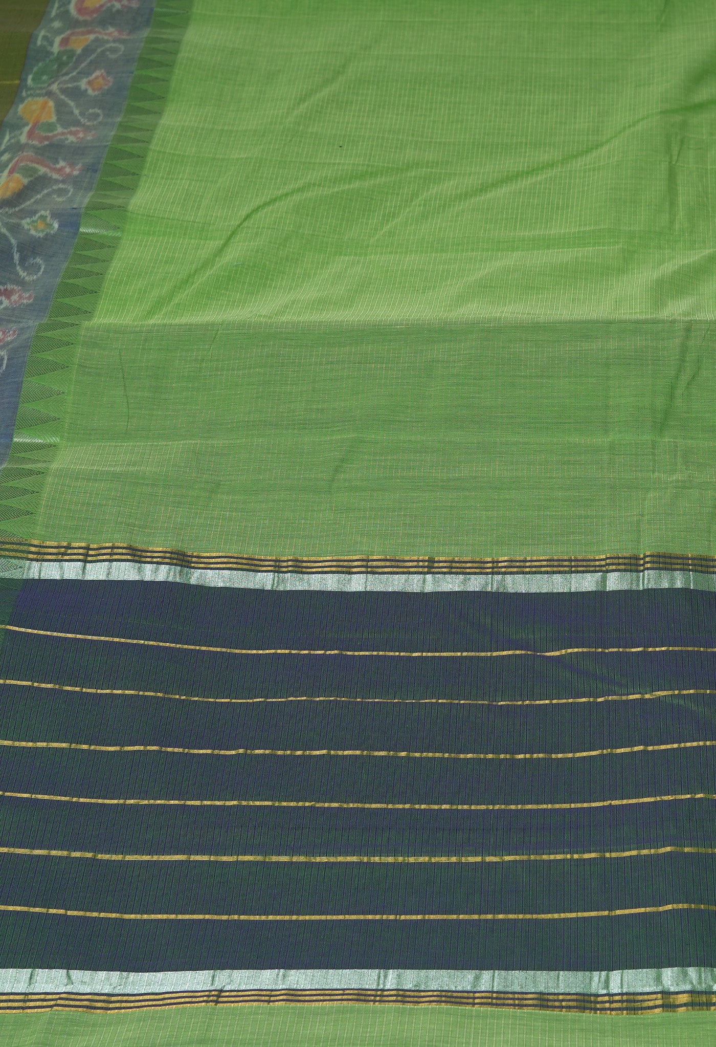 Green Pure Pavani Mangalgiri Cotton Saree-UNM82998