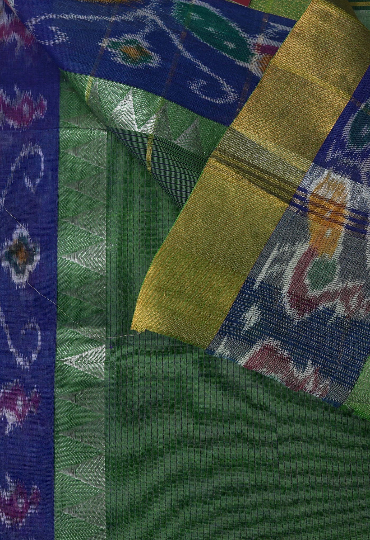 Green Pure Pavani Mangalgiri Cotton Saree-UNM82998