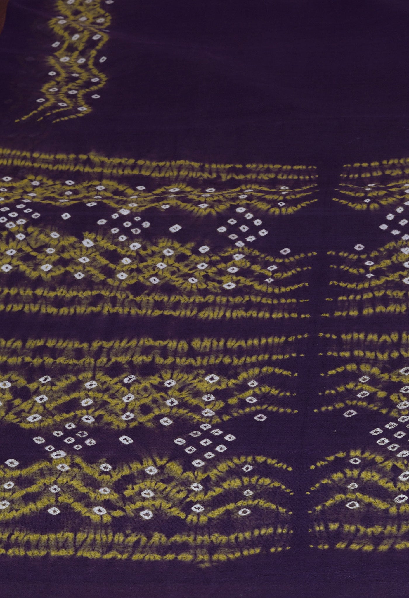 VioletLemon Yellow Pure Bandhani Tie & Dye Soft Mulmul Cotton Saree-UNM83006