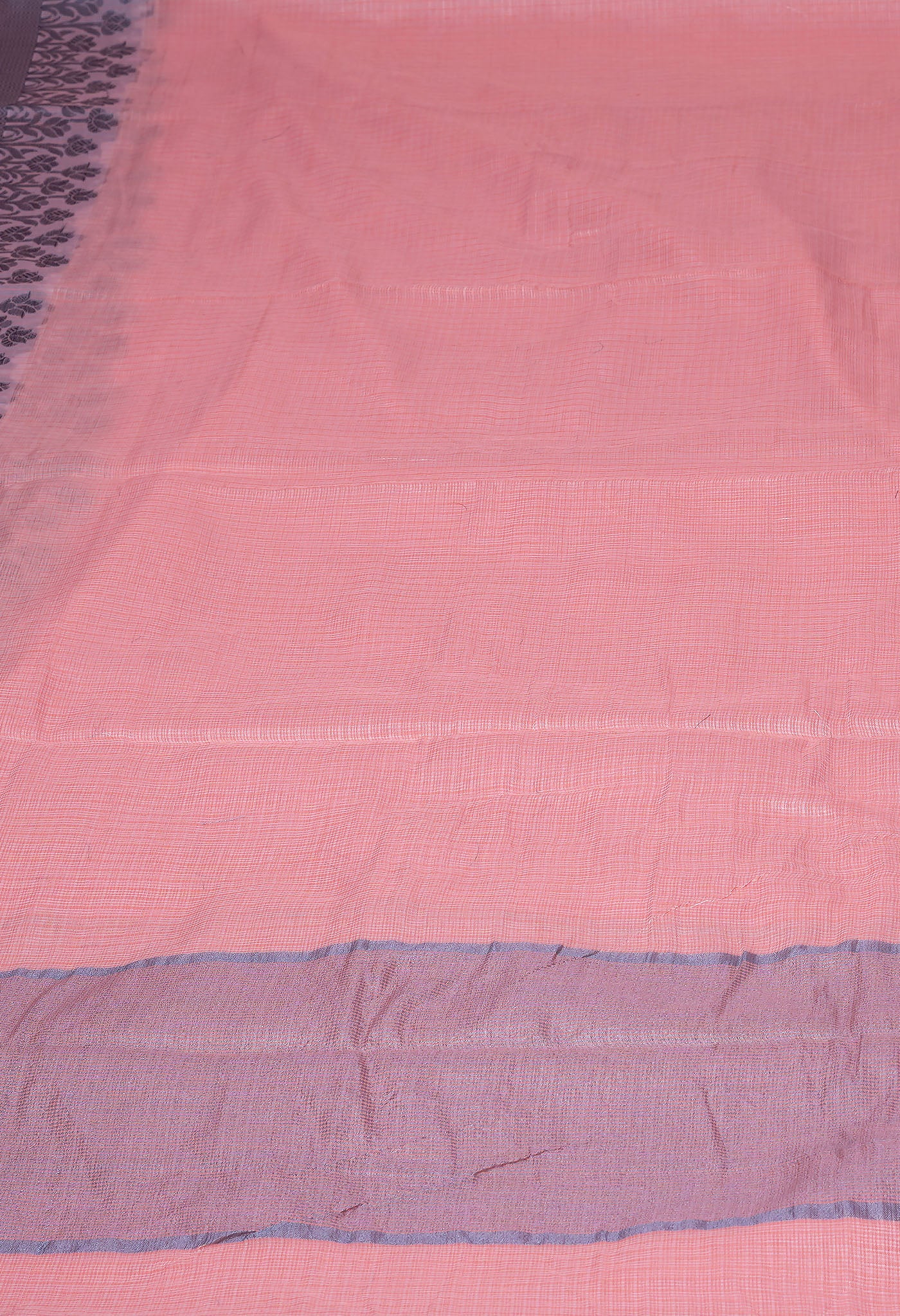 Orange Pure Plain Doria Kota Saree-UNM83011