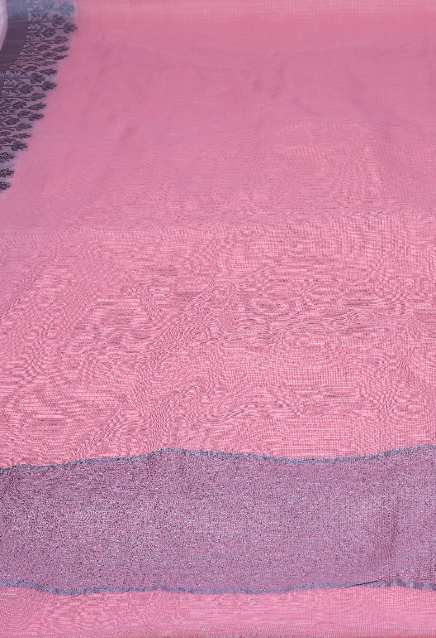 Orange Pure Plain Doria Kota Saree-UNM83015