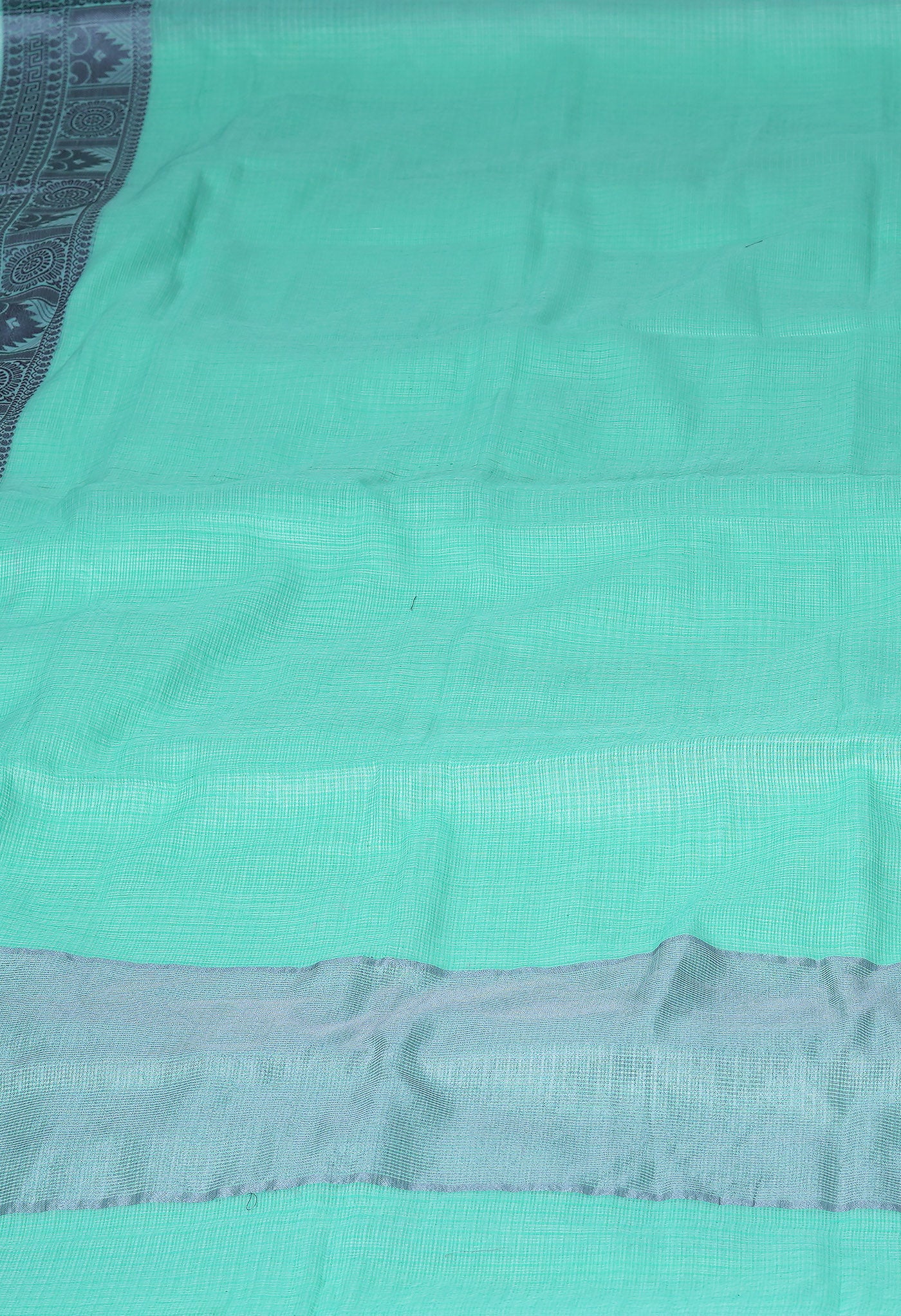 Turquoise Blue Pure Plain Doria Kota Saree-UNM83017