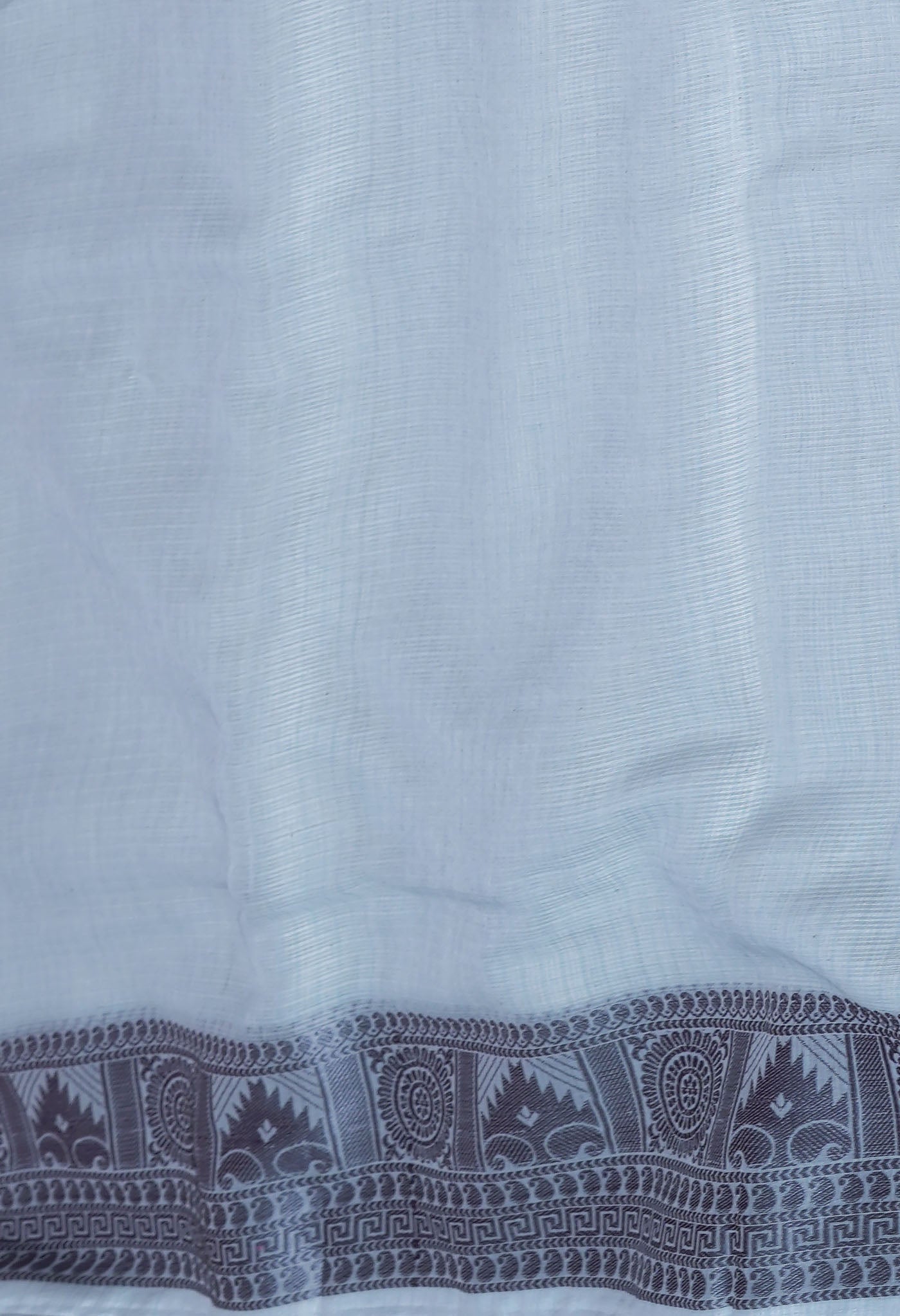 Grey Pure Plain Doria Kota Saree-UNM83018