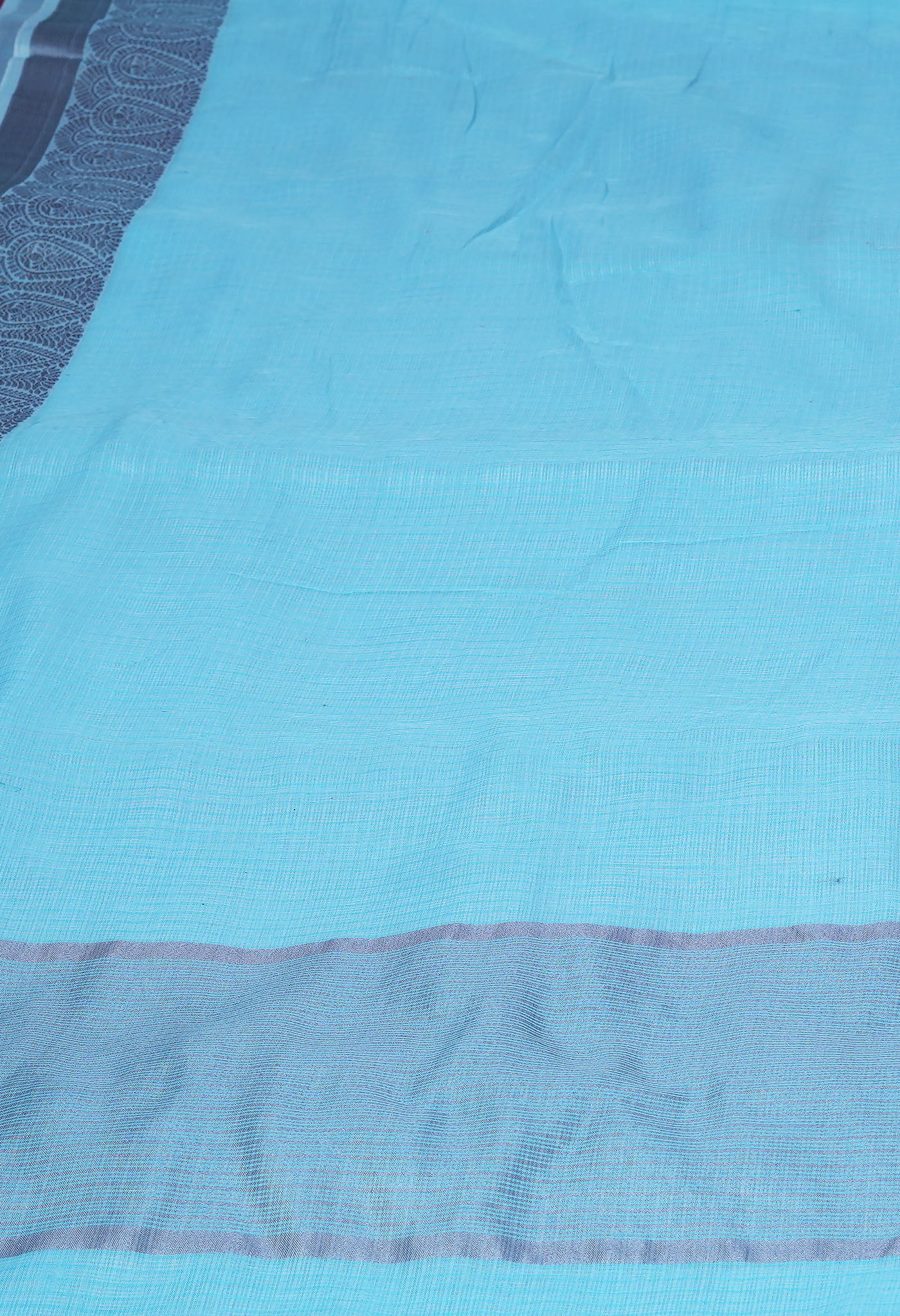 Blue Pure Plain Doria Kota Saree-UNM83024