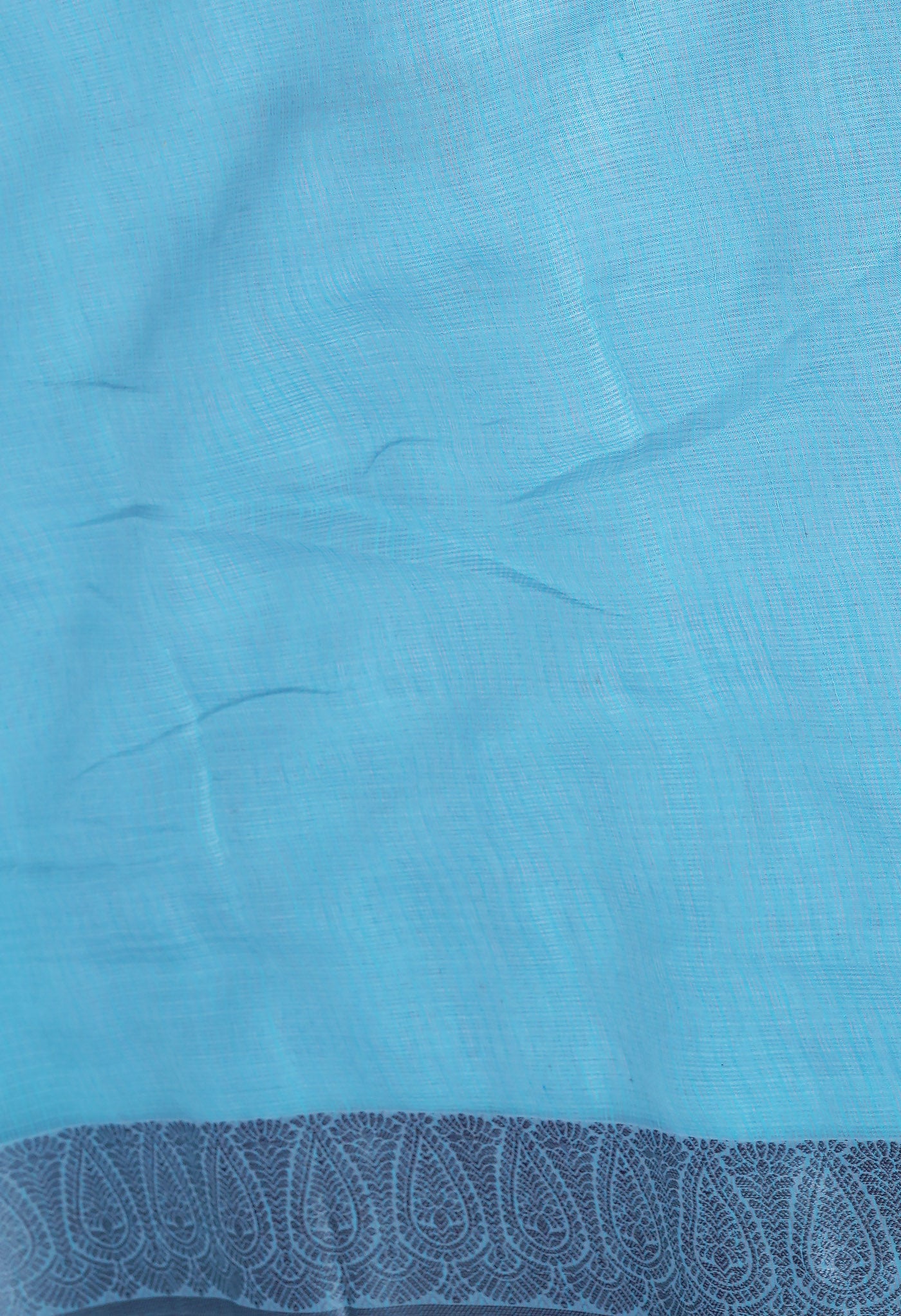 Blue Pure Plain Doria Kota Saree-UNM83024