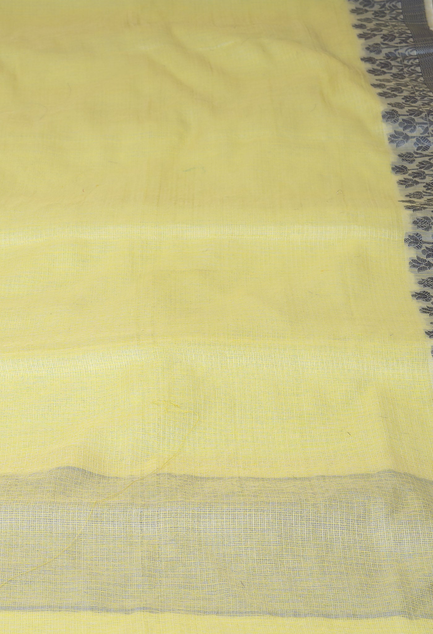 Yellow Pure Plain Doria Kota Saree-UNM83025