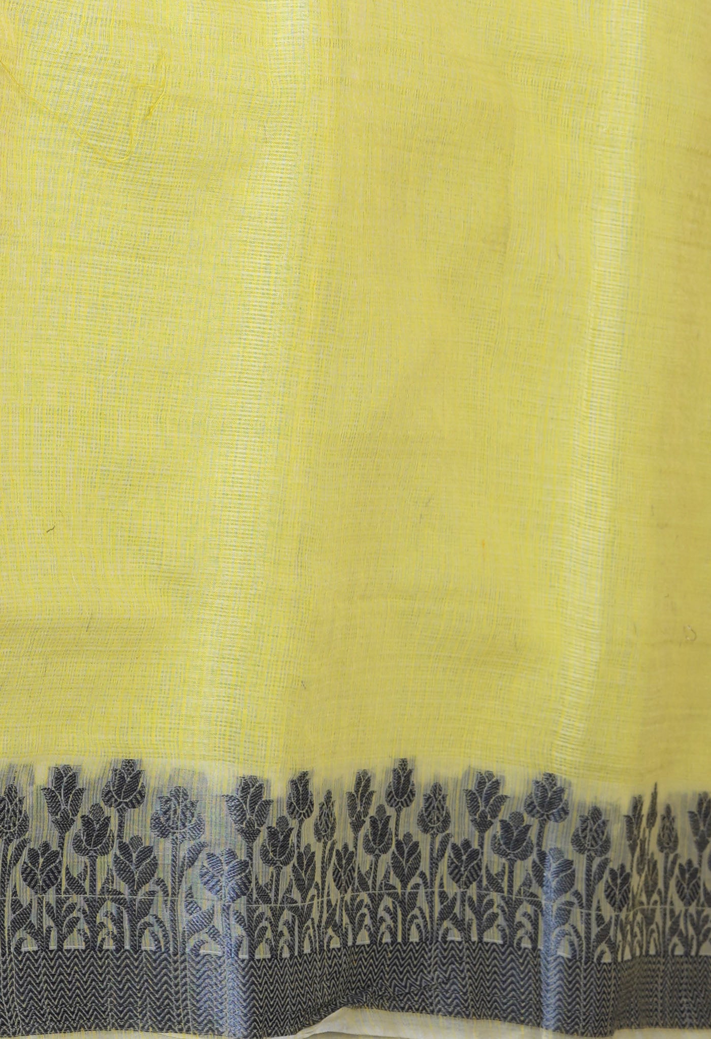 Yellow Pure Plain Doria Kota Saree-UNM83025