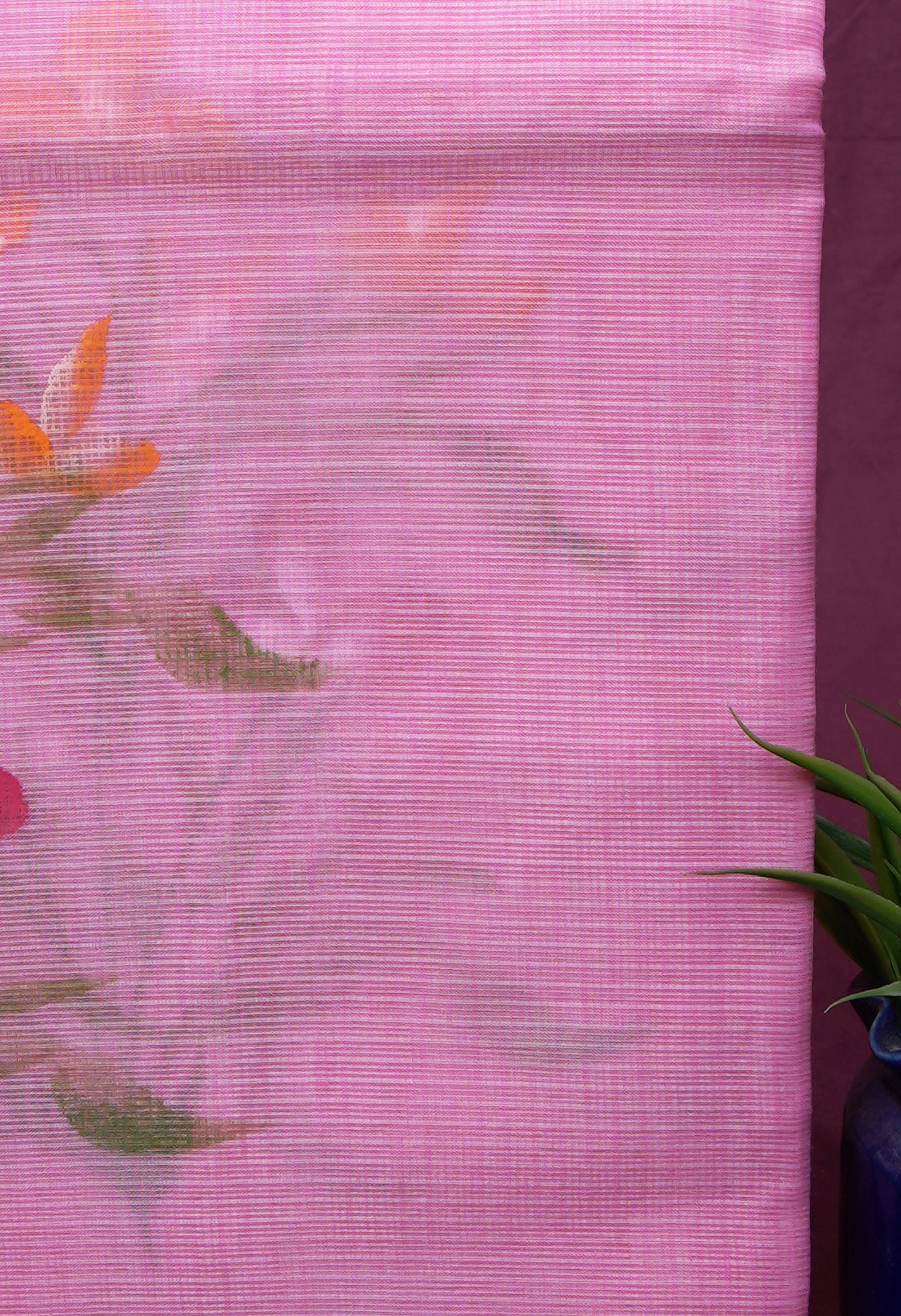 Pink Pure Hand Painted Doria Kota Saree-UNM83054