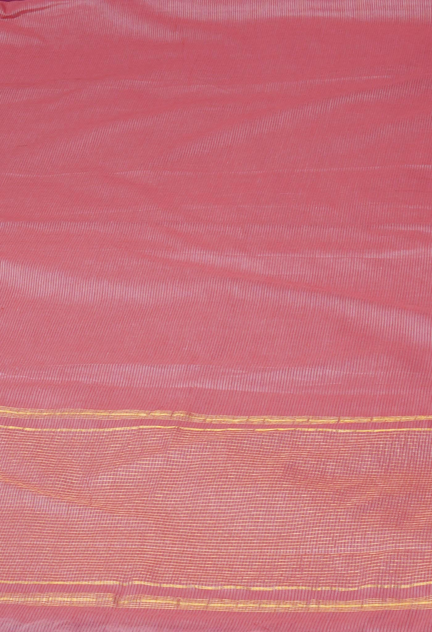 Red Pure Plain Pavani Mangalgiri Cotton Saree-UNM83180