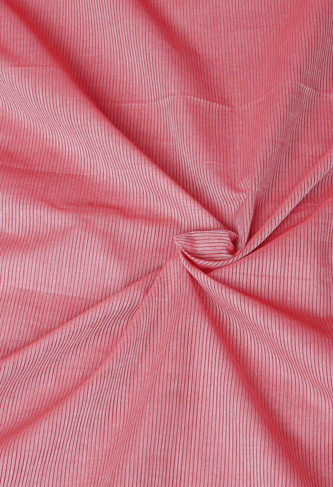 Red Pure Plain Pavani Mangalgiri Cotton Saree-UNM83180