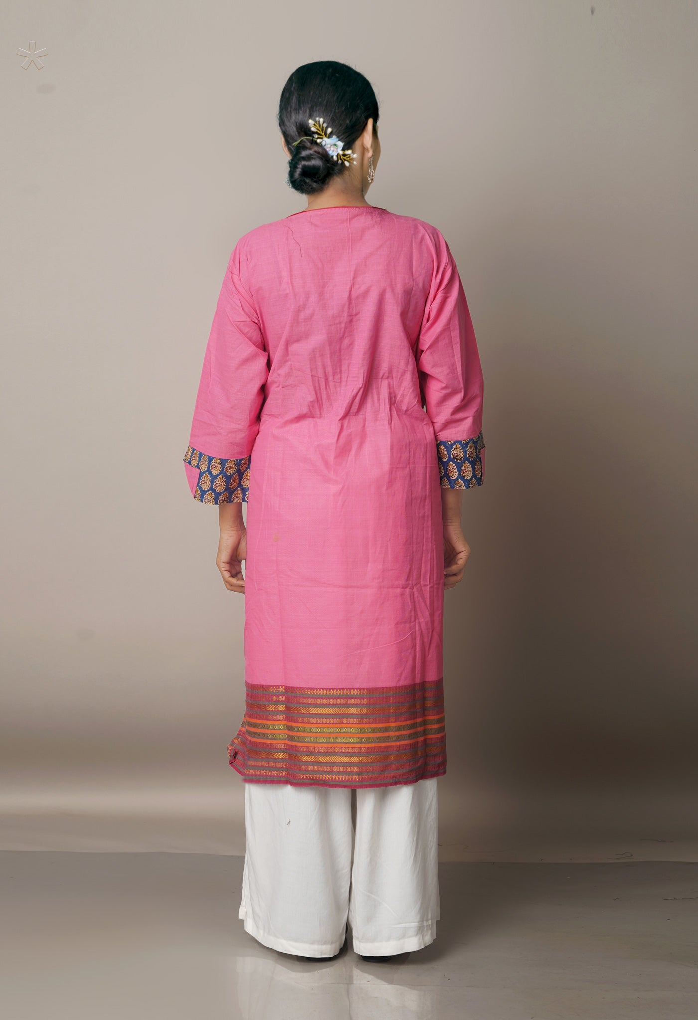 Maroon Pure Block Printed Cotton Kurta- PKK1513