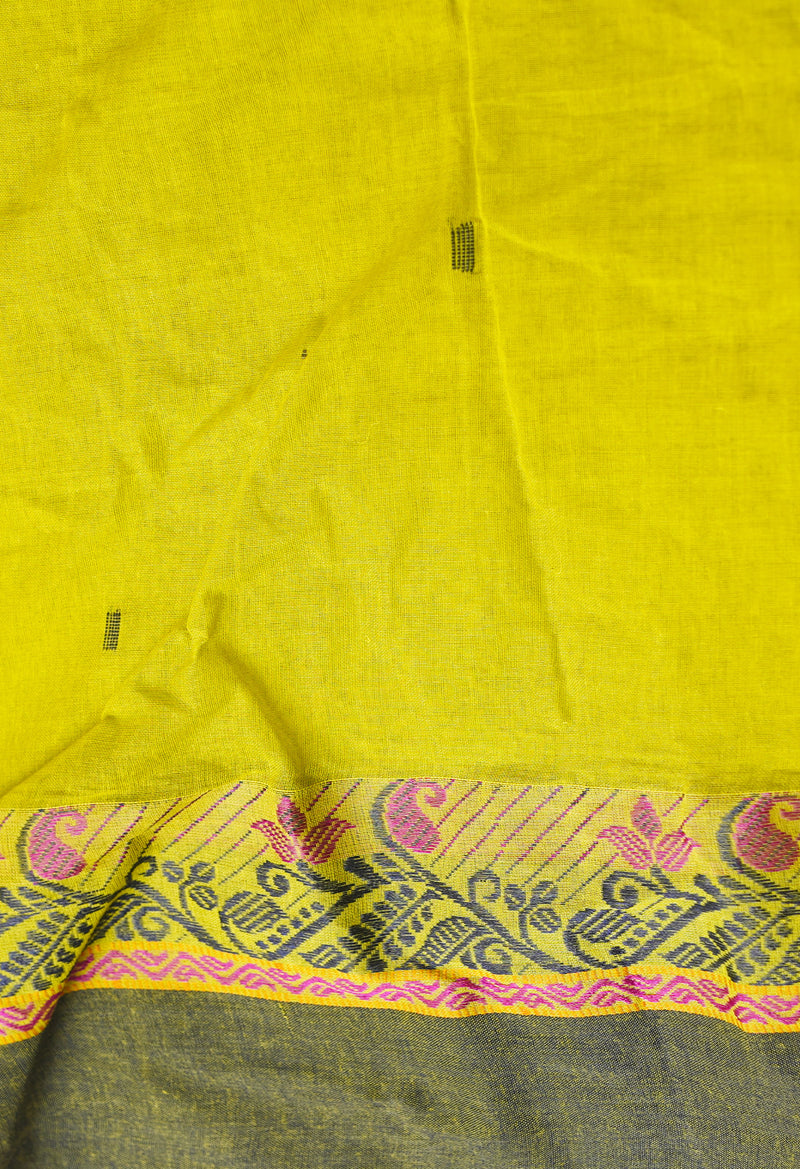 Green Pure Handloom Bengal Tant Cotton Saree
