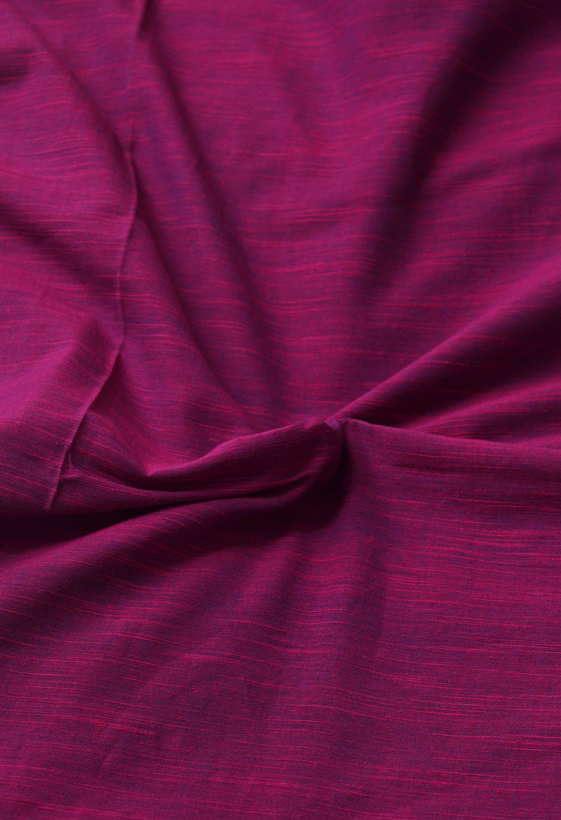 Pink-Navy Blue Pure  Cotton Linen Saree With Tassels-UNM65230