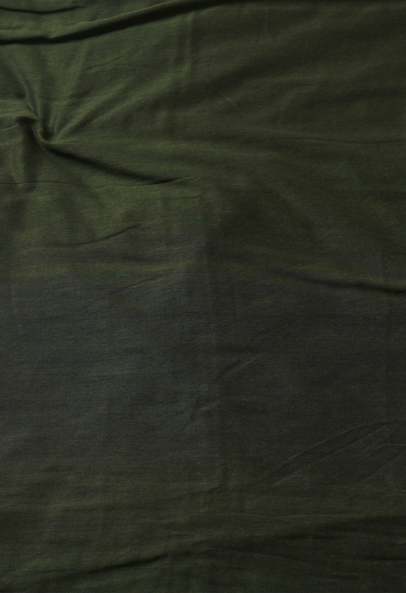 Green Pure  Cotton Linen Saree With Tassels-UNM65243